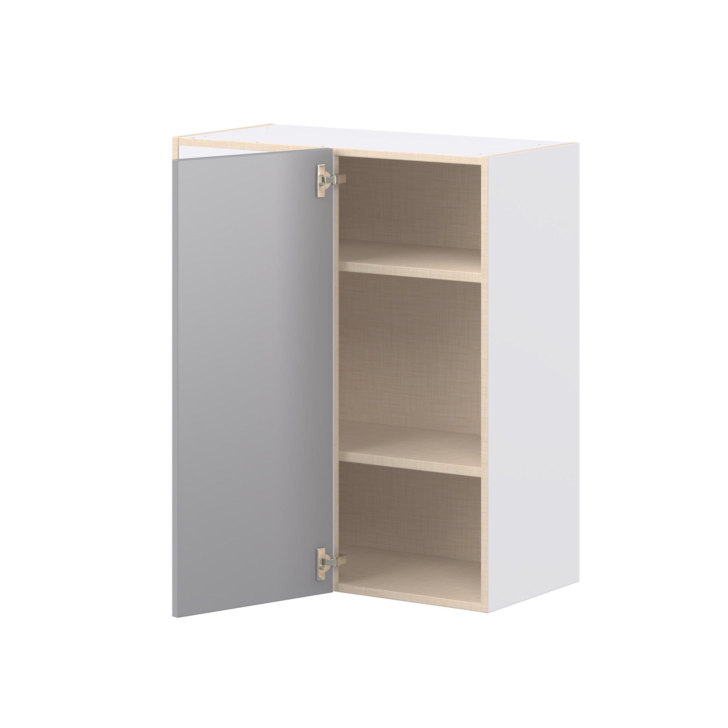 Candler 30 in. Painted Slate Gray Left Blind Corner Wall Cabinet