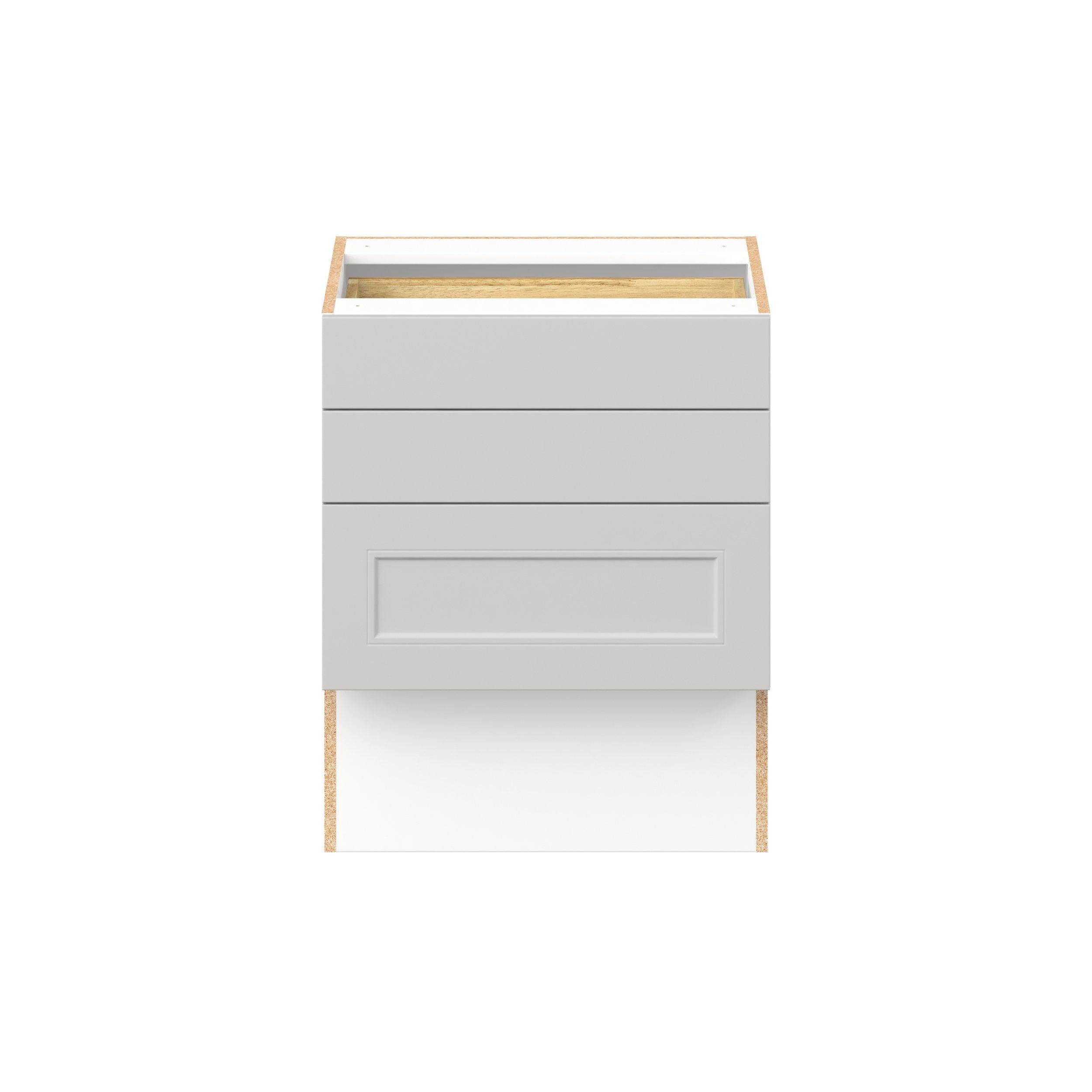 Lenox 24 in. Painted Light Gray Vanity Drawer Base Cabinet - ADA