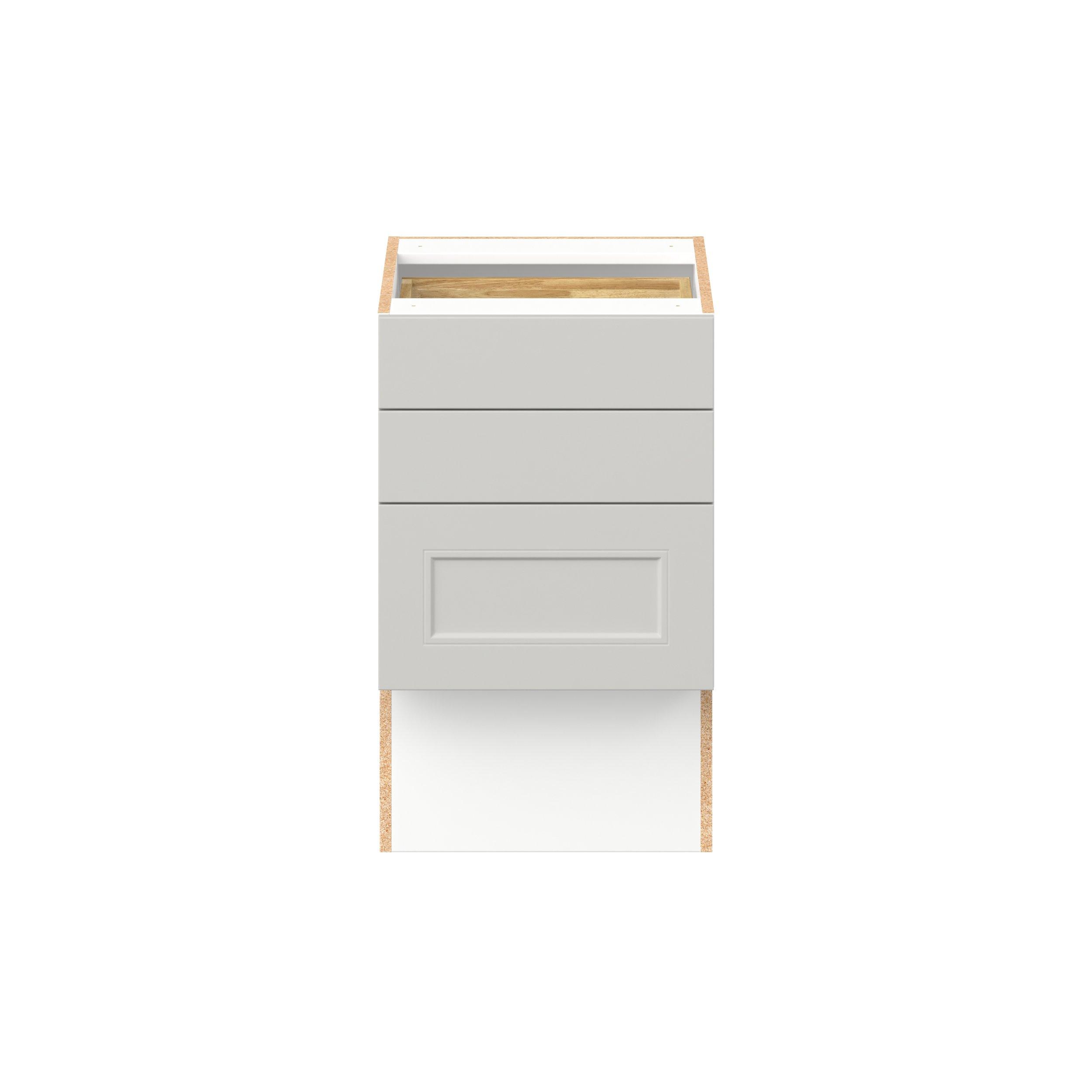 Lenox 18 in. Painted Light Gray Vanity Drawer Base Cabinet - ADA