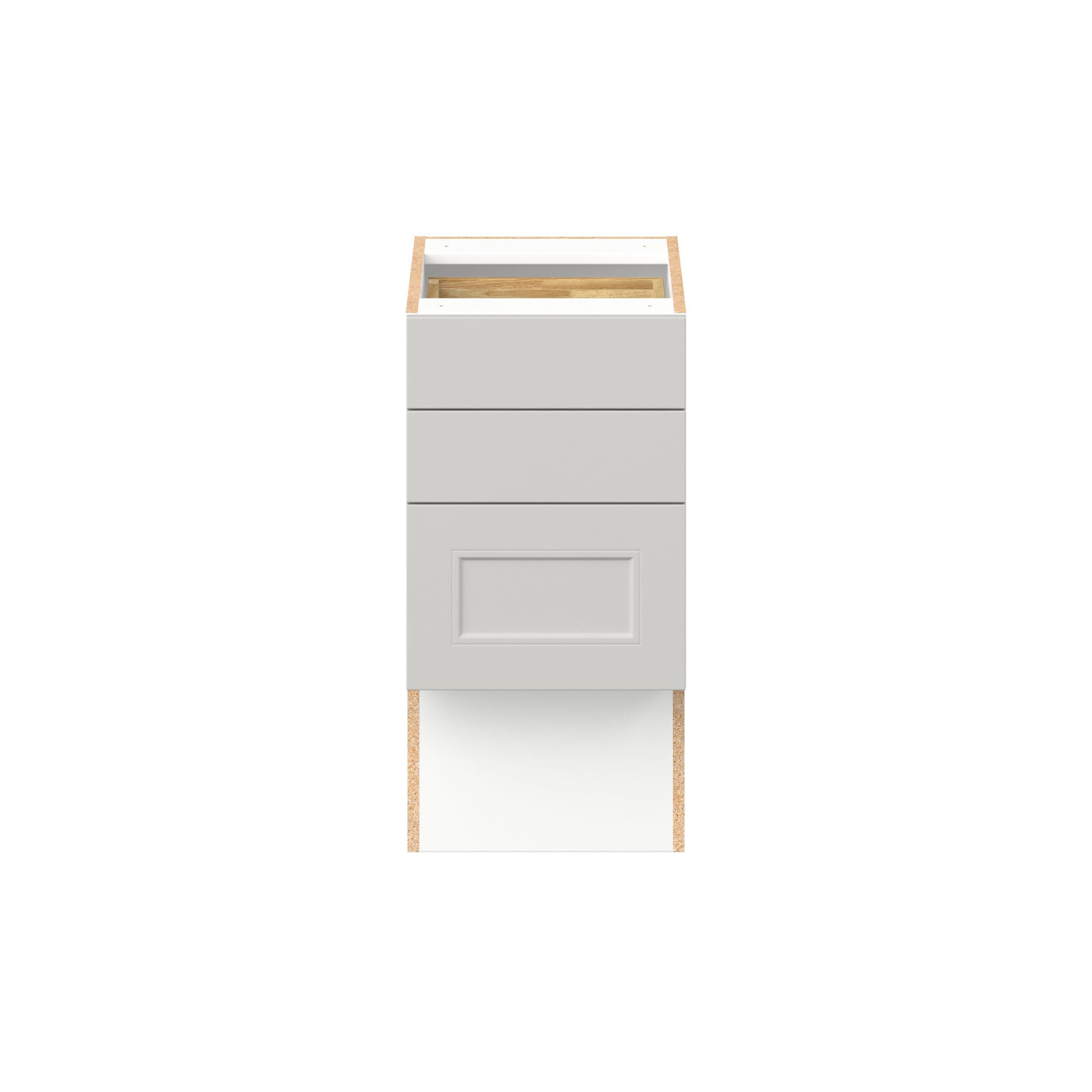 Lenox 15 in. Painted Light Gray Vanity Drawer Base Cabinet - ADA