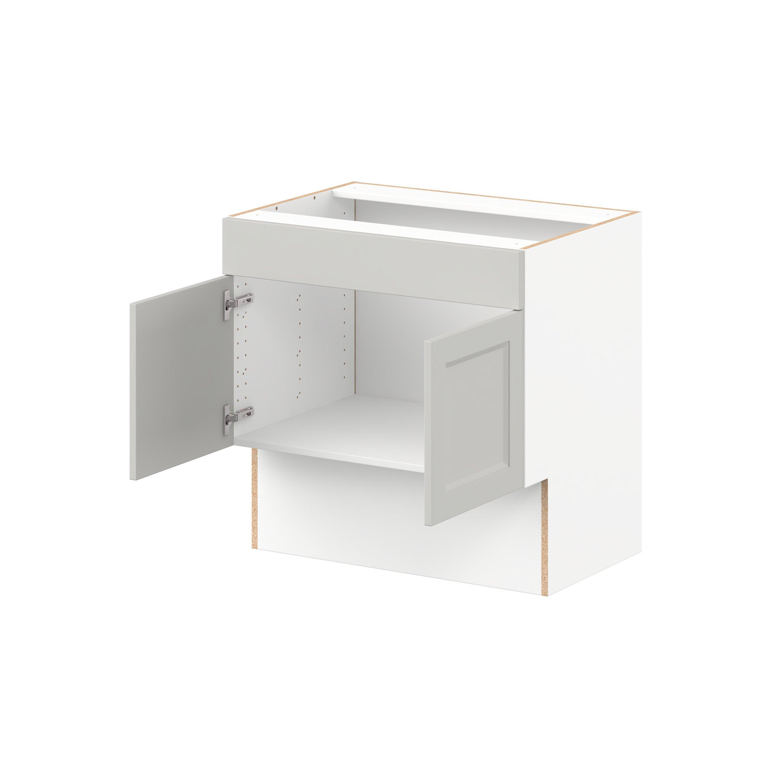 Lenox 30 in. Painted Light Gray Vanity Sink Base Cabinet with Removable Front  - ADA