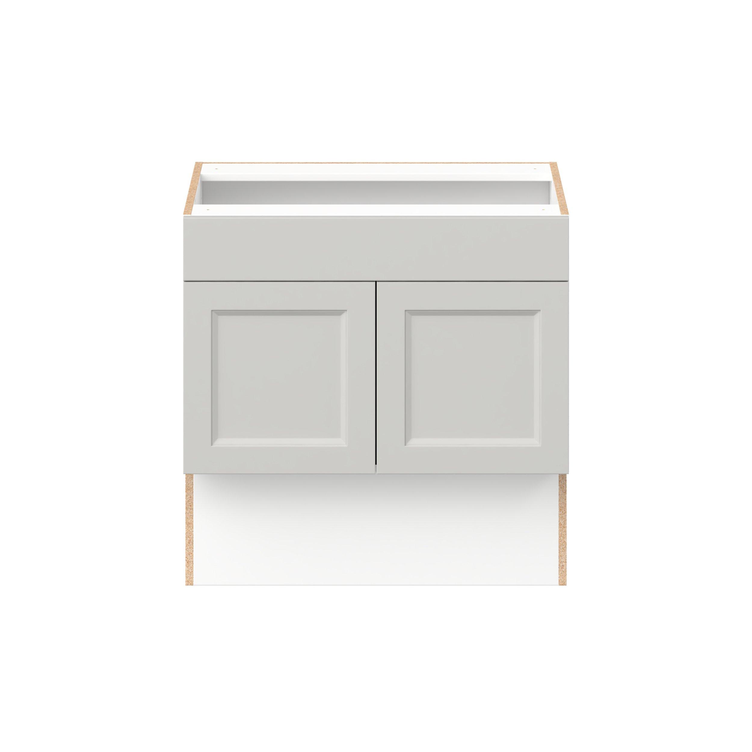 Lenox 30 in. Painted Light Gray Vanity Sink Base Cabinet with Removable Front  - ADA