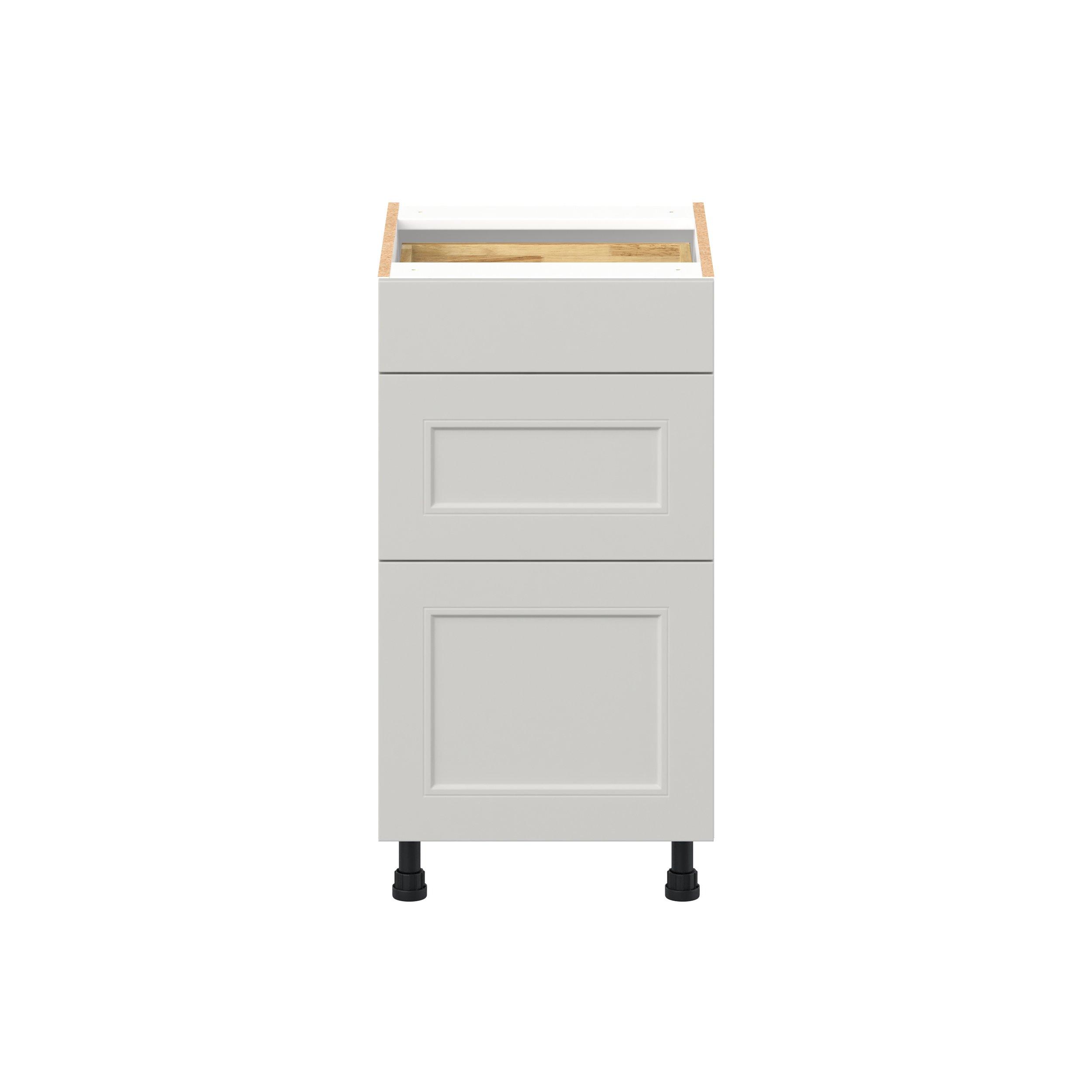 Lenox 18 in. Painted Light Gray Vanity Drawer Base Cabinet