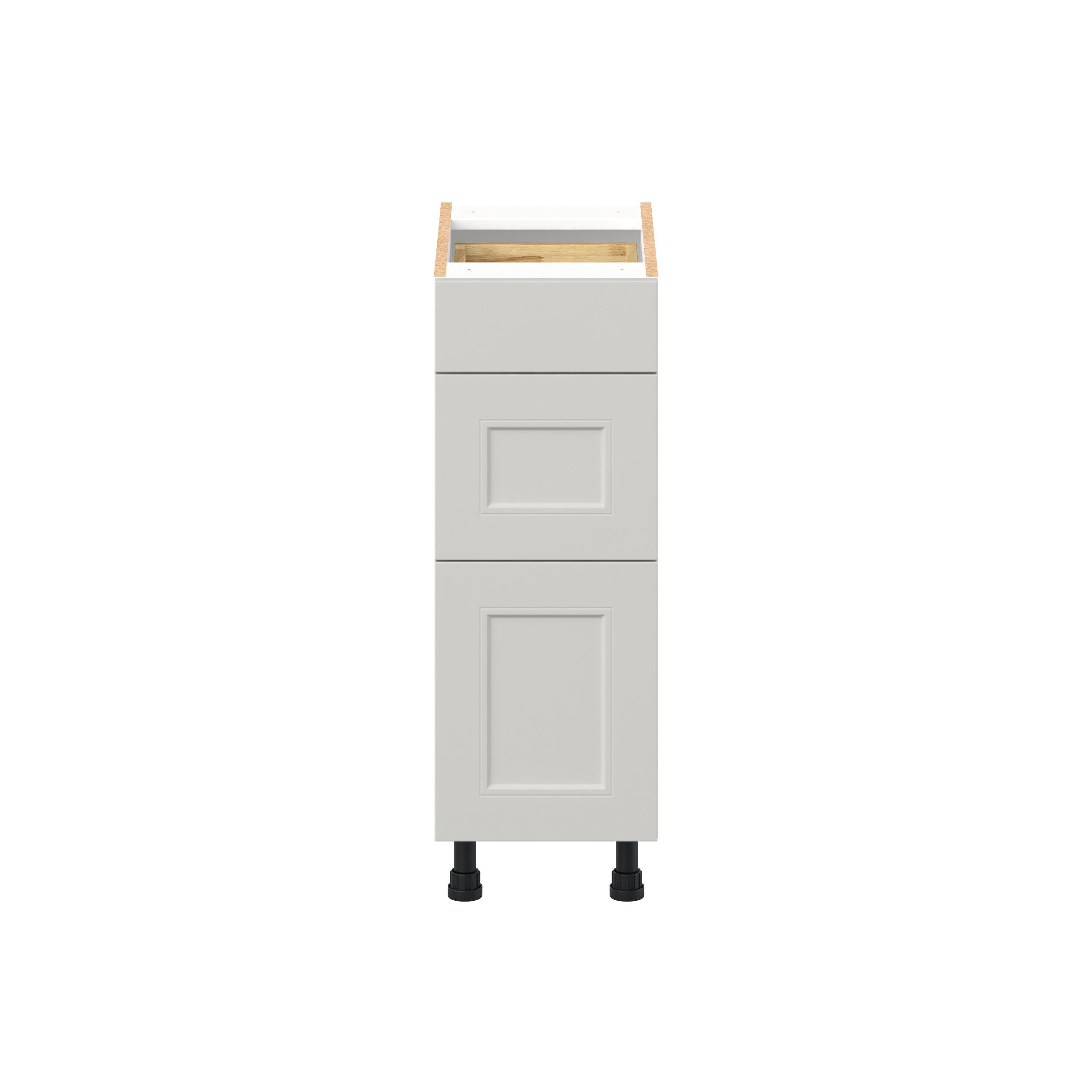 Lenox 12 in. Painted Light Gray Vanity Drawer Base Cabinet - ADA