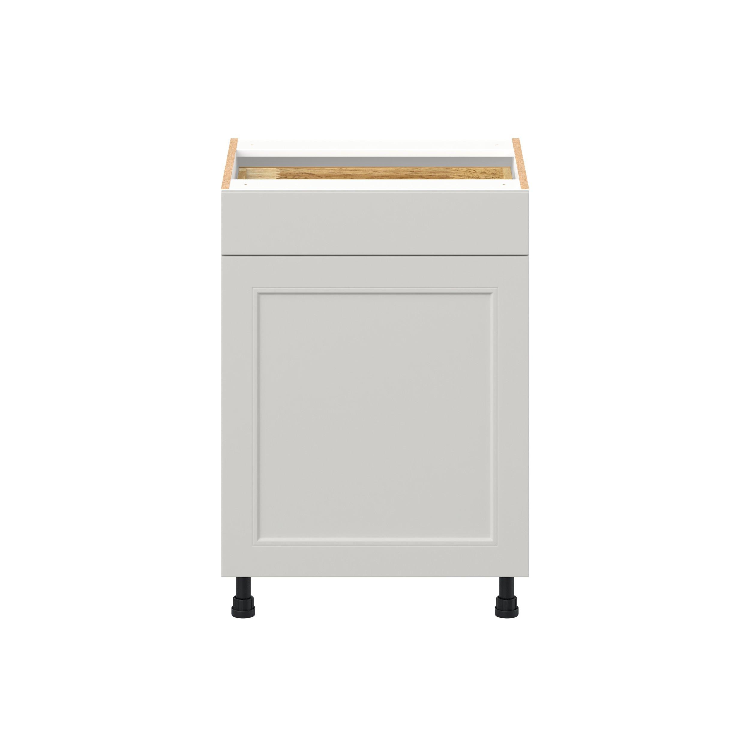 Lenox 24 in. Painted Light Gray Vanity Door and Drawer Base Cabinet