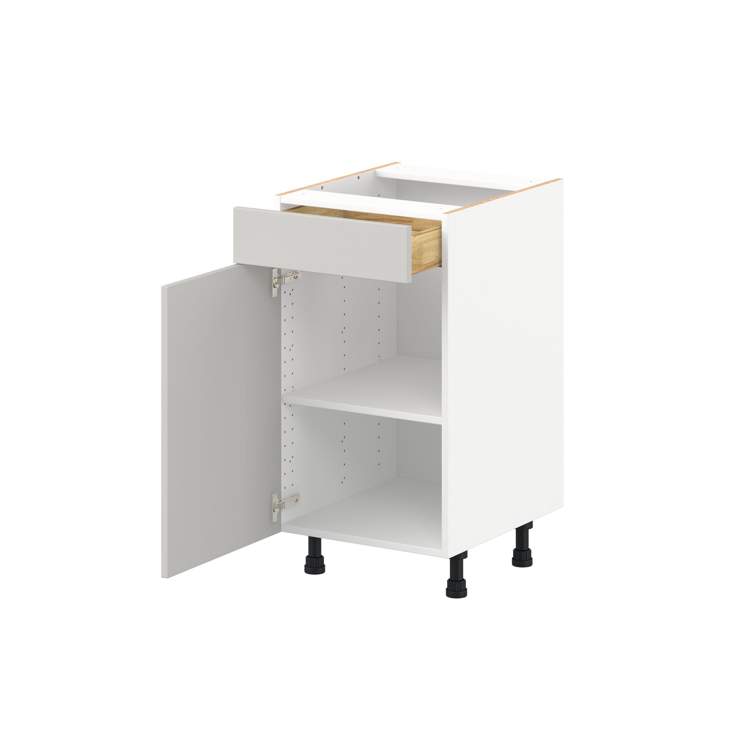 Lenox 18 in. Painted Light Gray Vanity Door and Drawer Base Cabinet - ADA