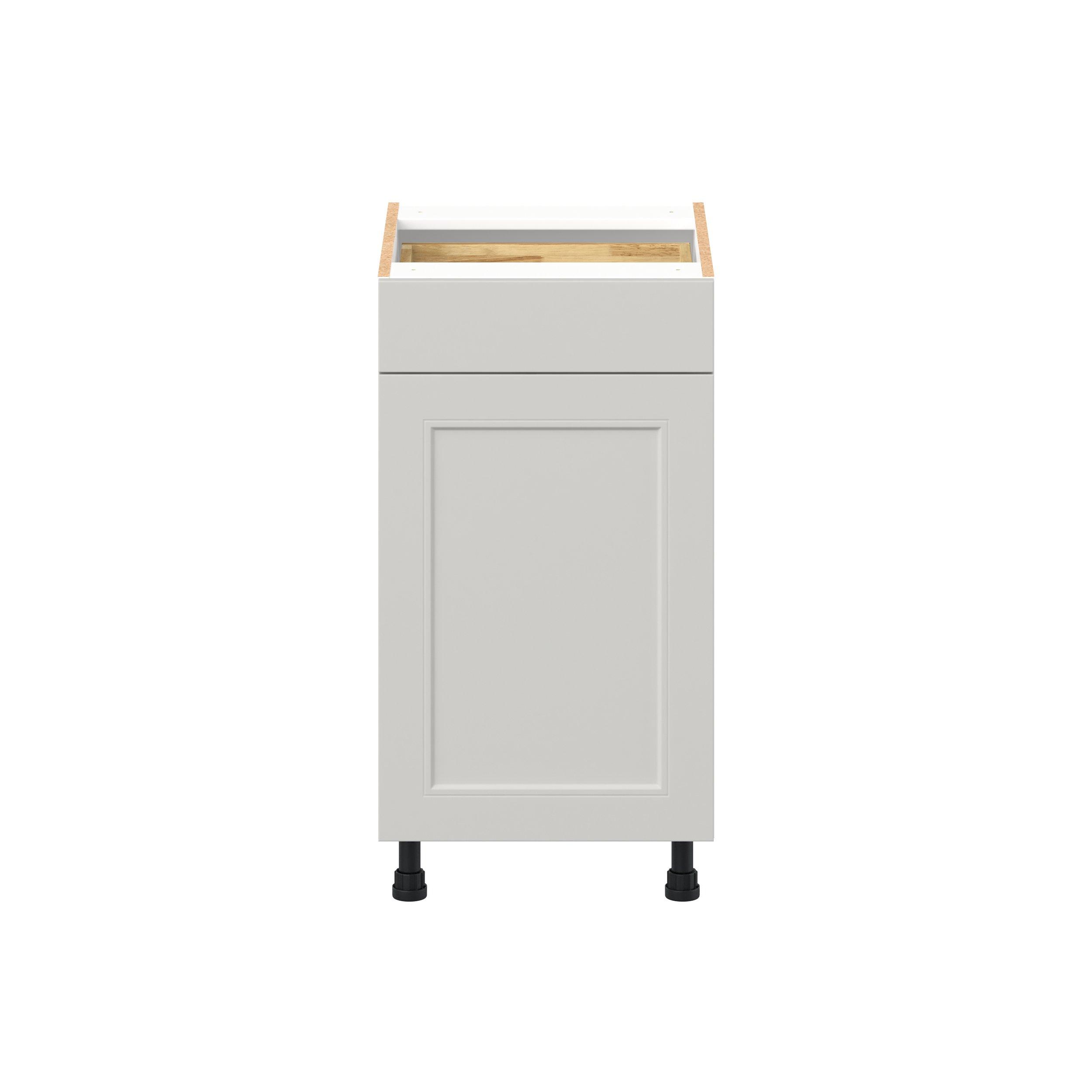 Lenox 18 in. Painted Light Gray Vanity Door and Drawer Base Cabinet
