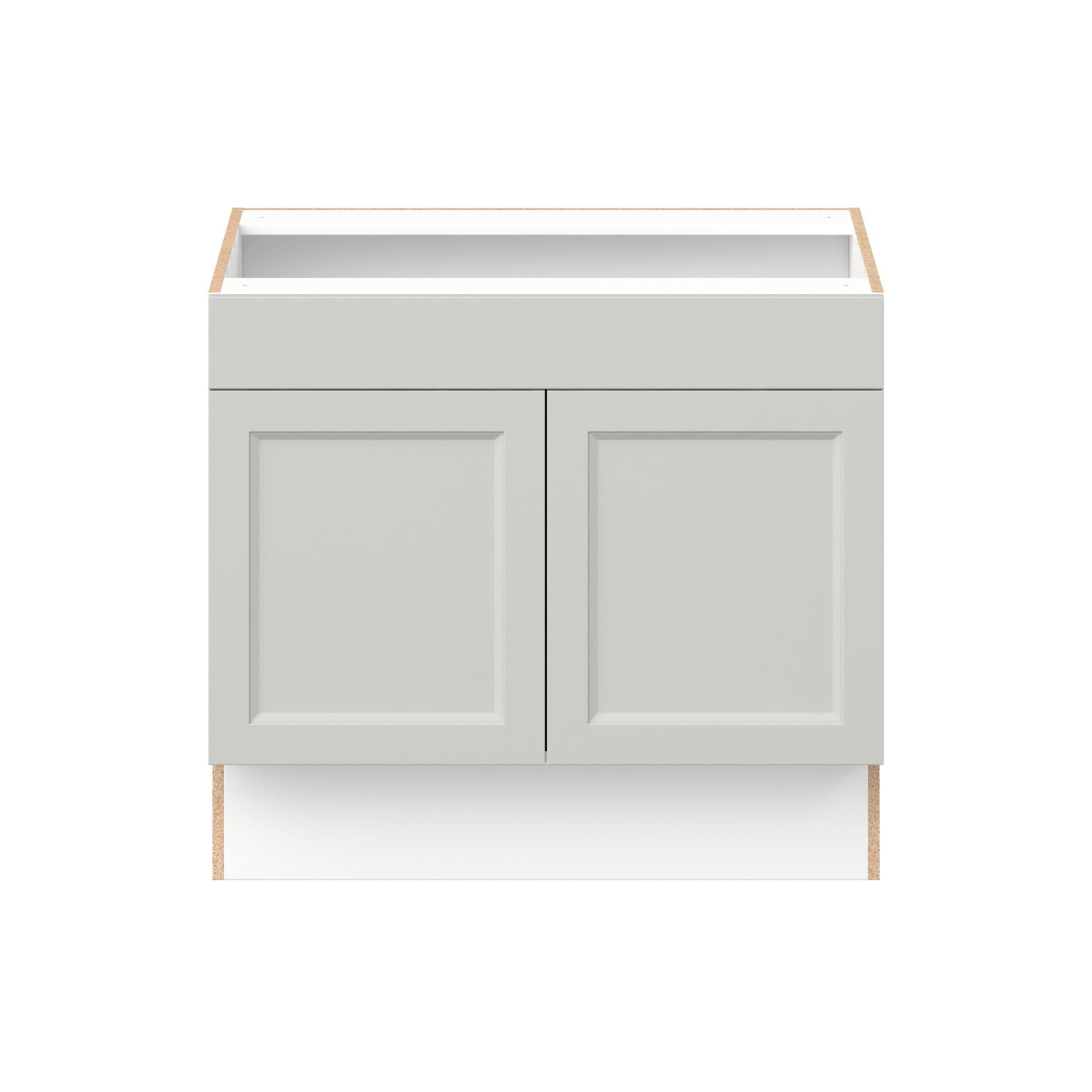 Lenox 36 in. Painted Light Gray Sink Base Cabinet with False Front - ADA