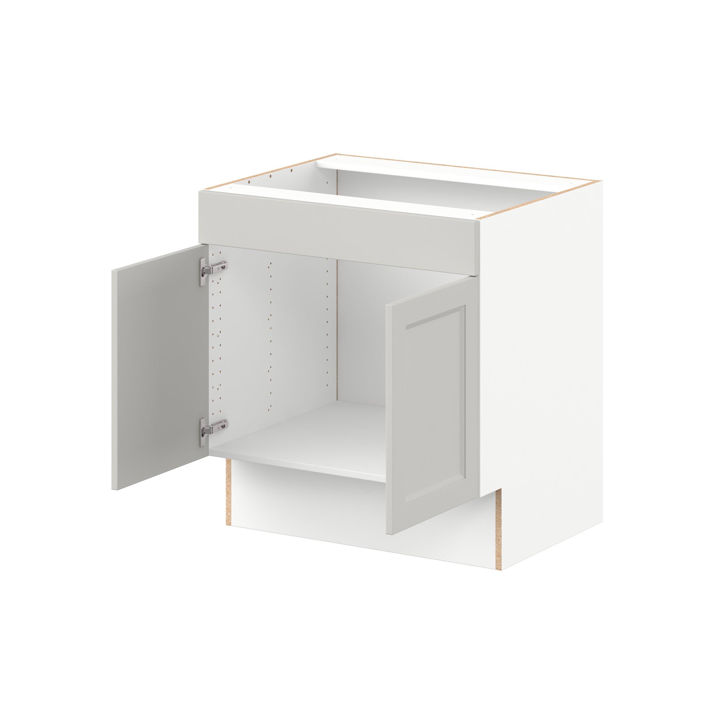 Lenox 30 in. Painted Light Gray Sink Base Cabinet with False Front - ADA
