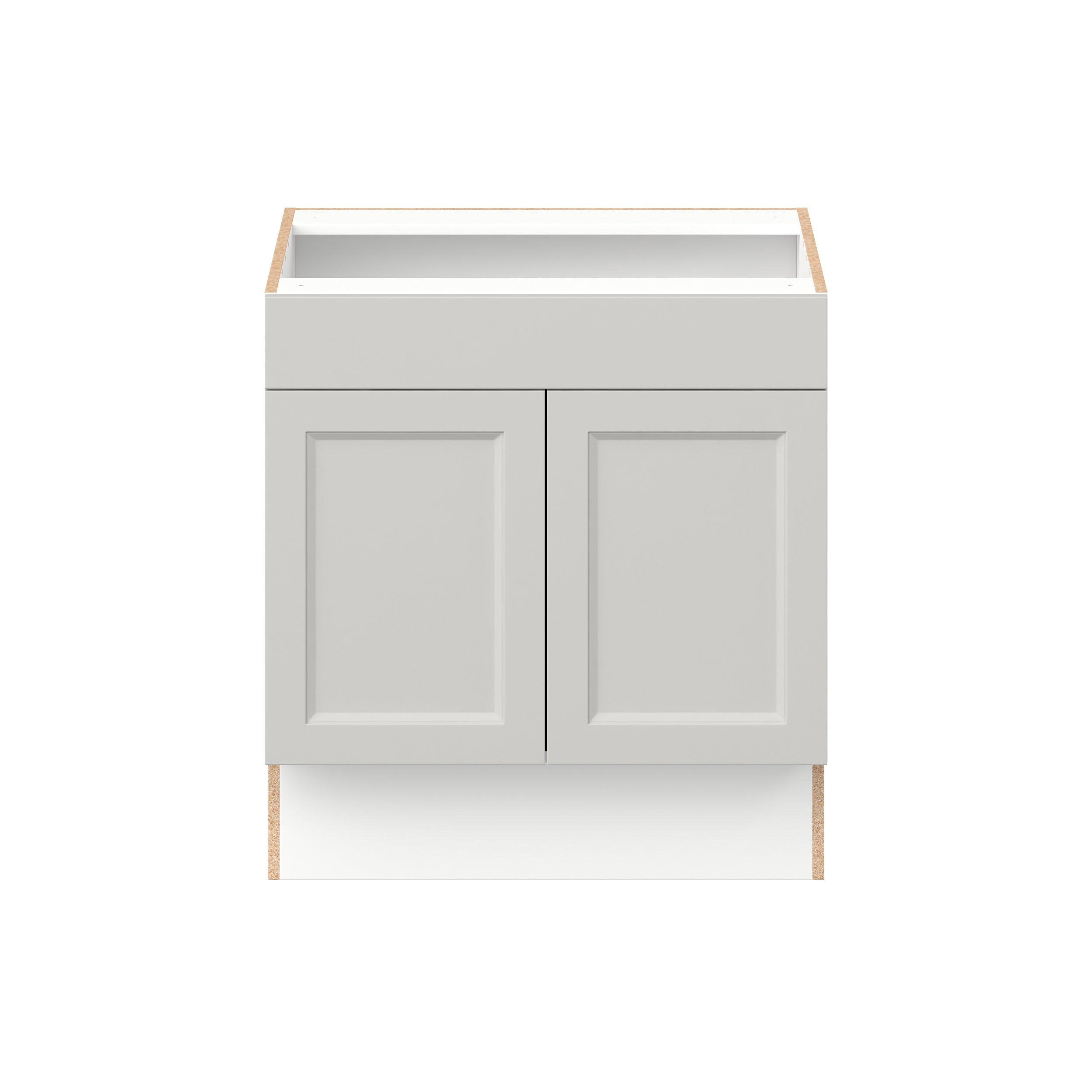 Lenox 30 in. Painted Light Gray Sink Base Cabinet with False Front - ADA