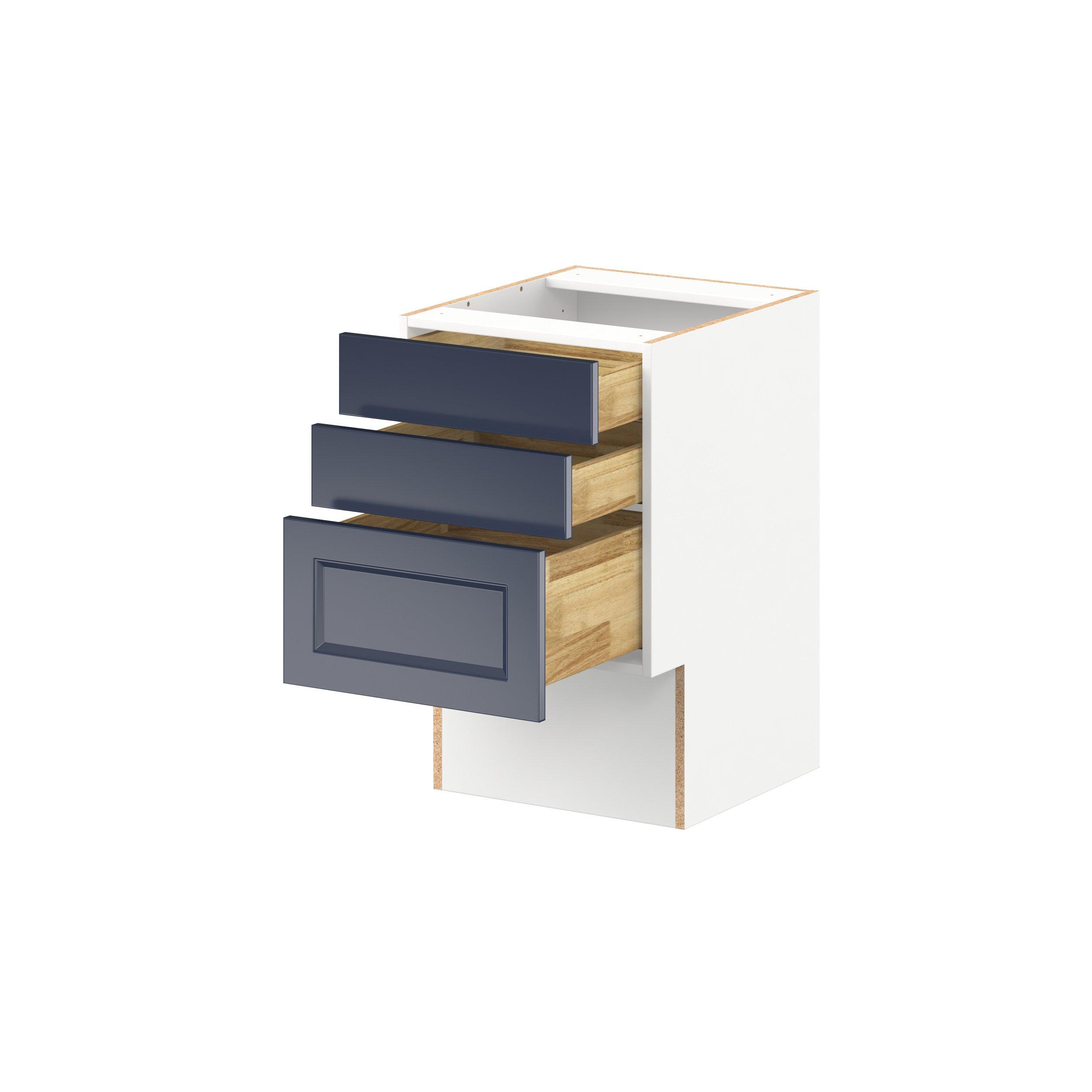 Peachtree 18 in. Painted Midnight Blue Vanity Drawer Base Cabinet