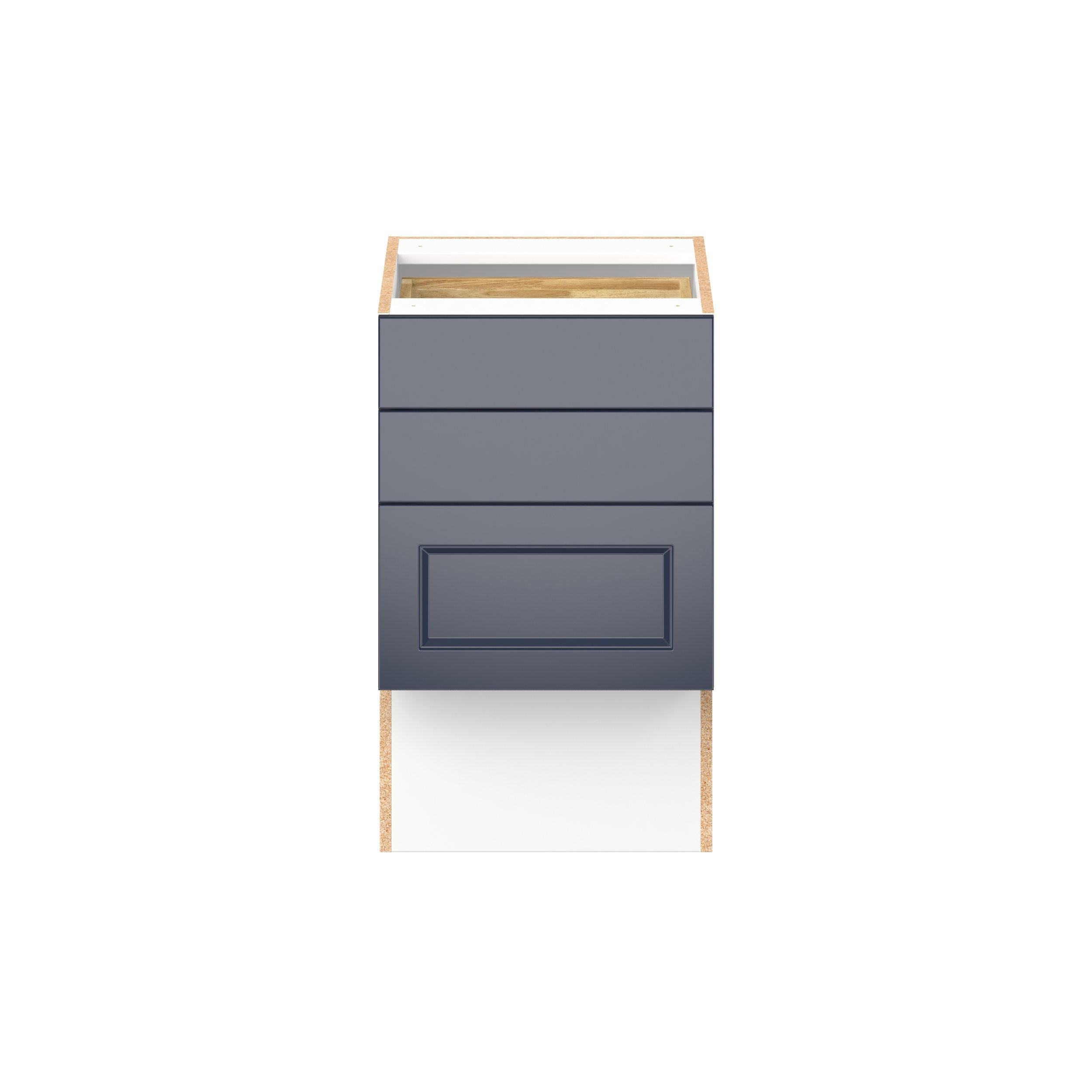 Peachtree 18 in. Painted Midnight Blue Vanity Drawer Base Cabinet