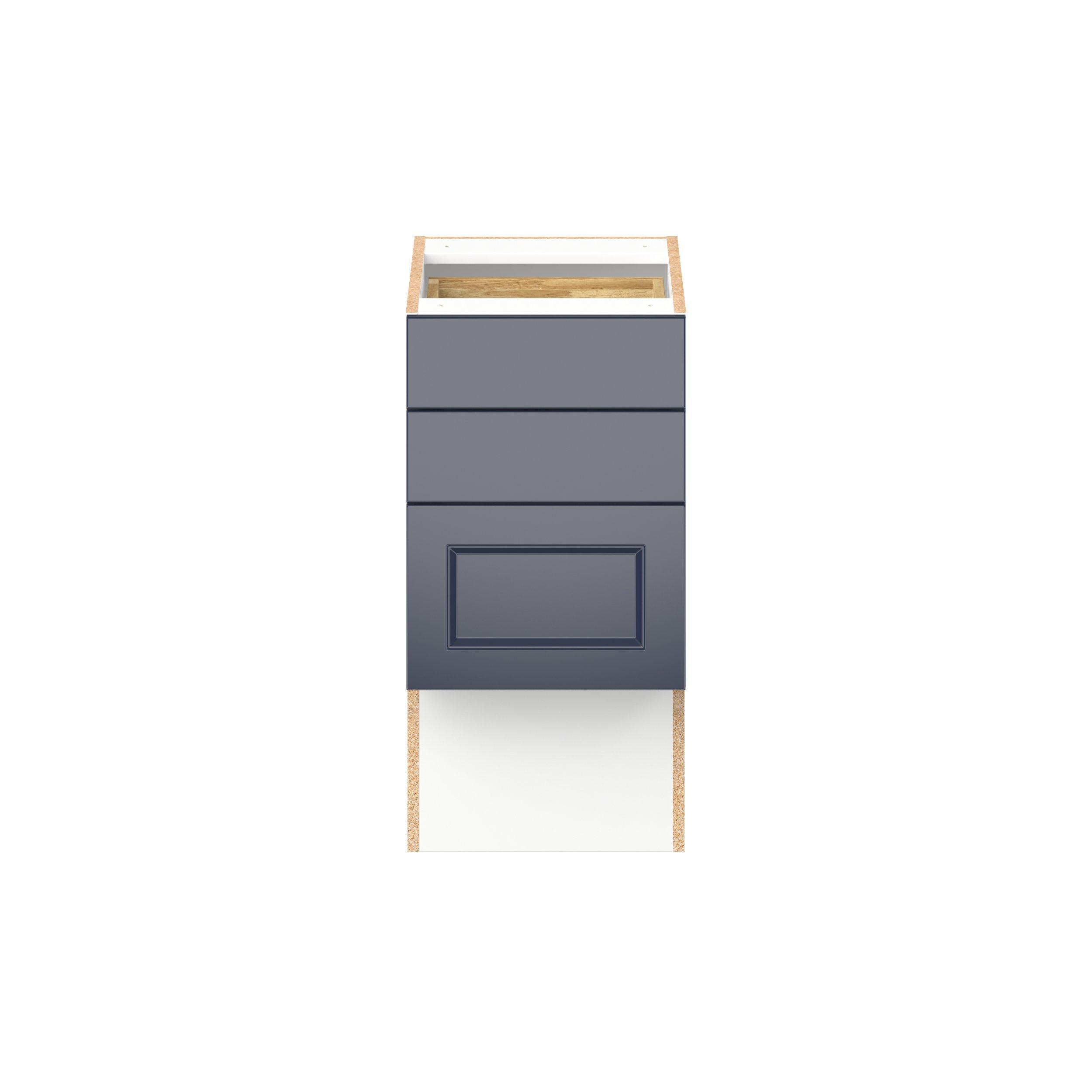 Peachtree 15 in. Painted Midnight Blue Vanity Drawer Base Cabinet