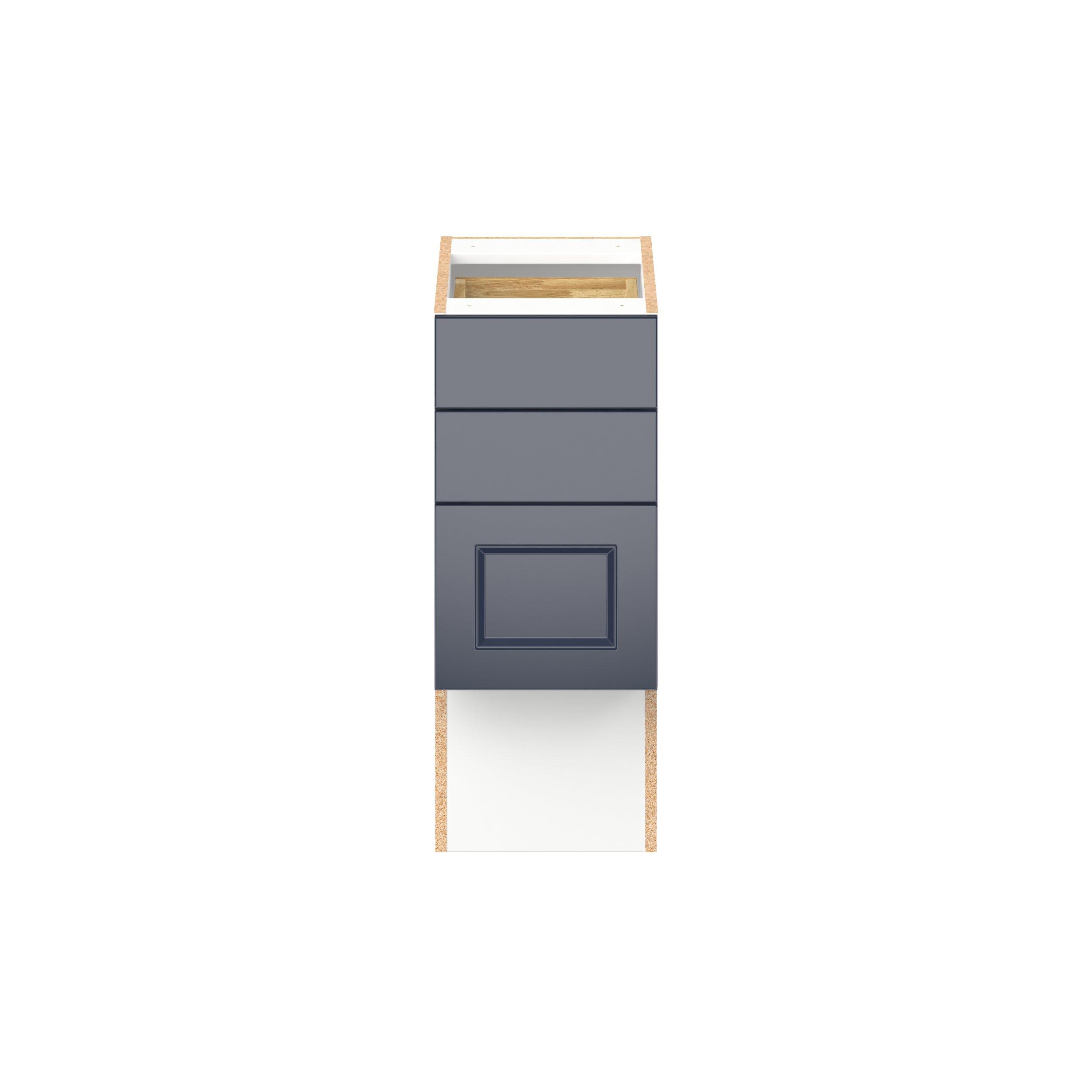 Peachtree 12 in. Painted Midnight Blue Vanity Drawer Base Cabinet