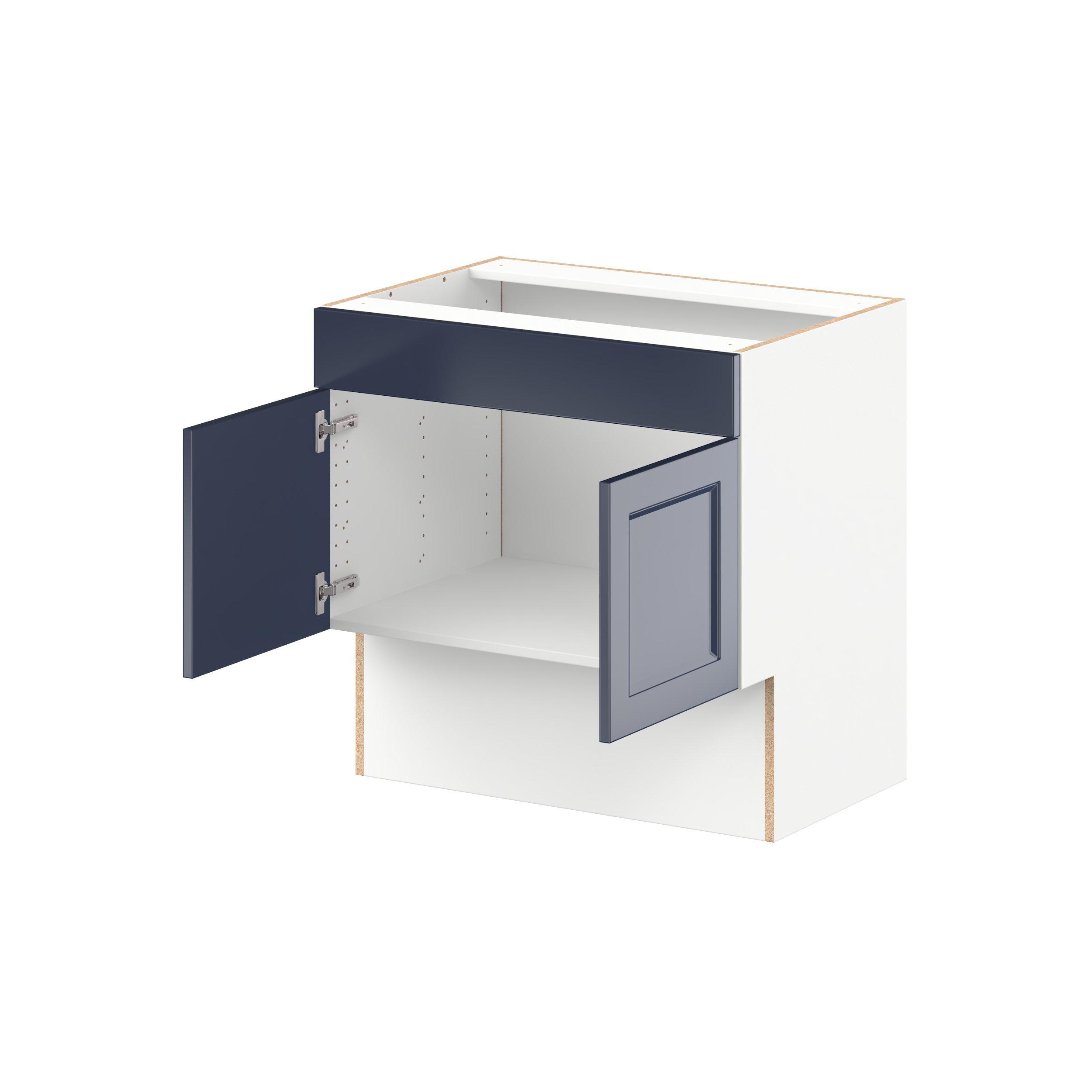 Peachtree 30 in. Painted Midnight Blue Vanity Sink Base Cabinet with Removable Front
