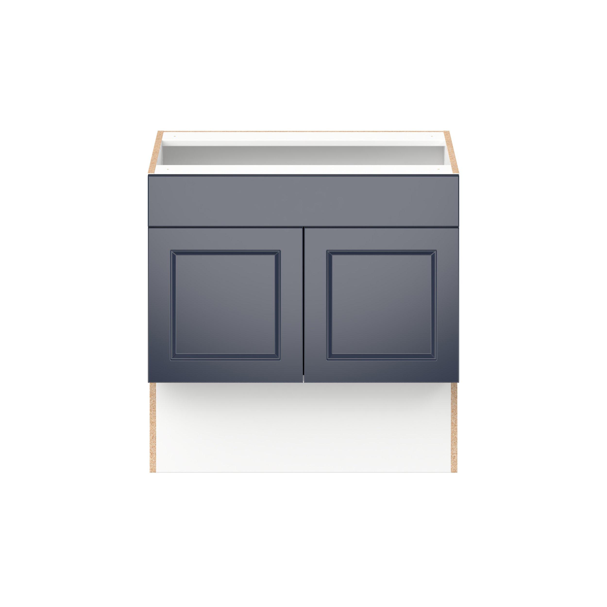 Peachtree 30 in. Painted Midnight Blue Vanity Sink Base Cabinet with Removable Front