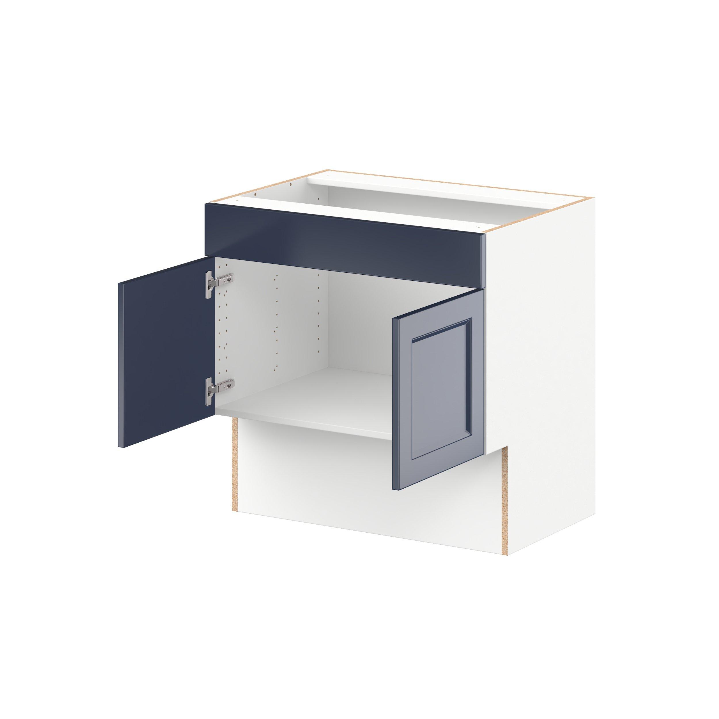Peachtree 30 in. Painted Midnight Blue Vanity Sink Base Cabinet with False Front