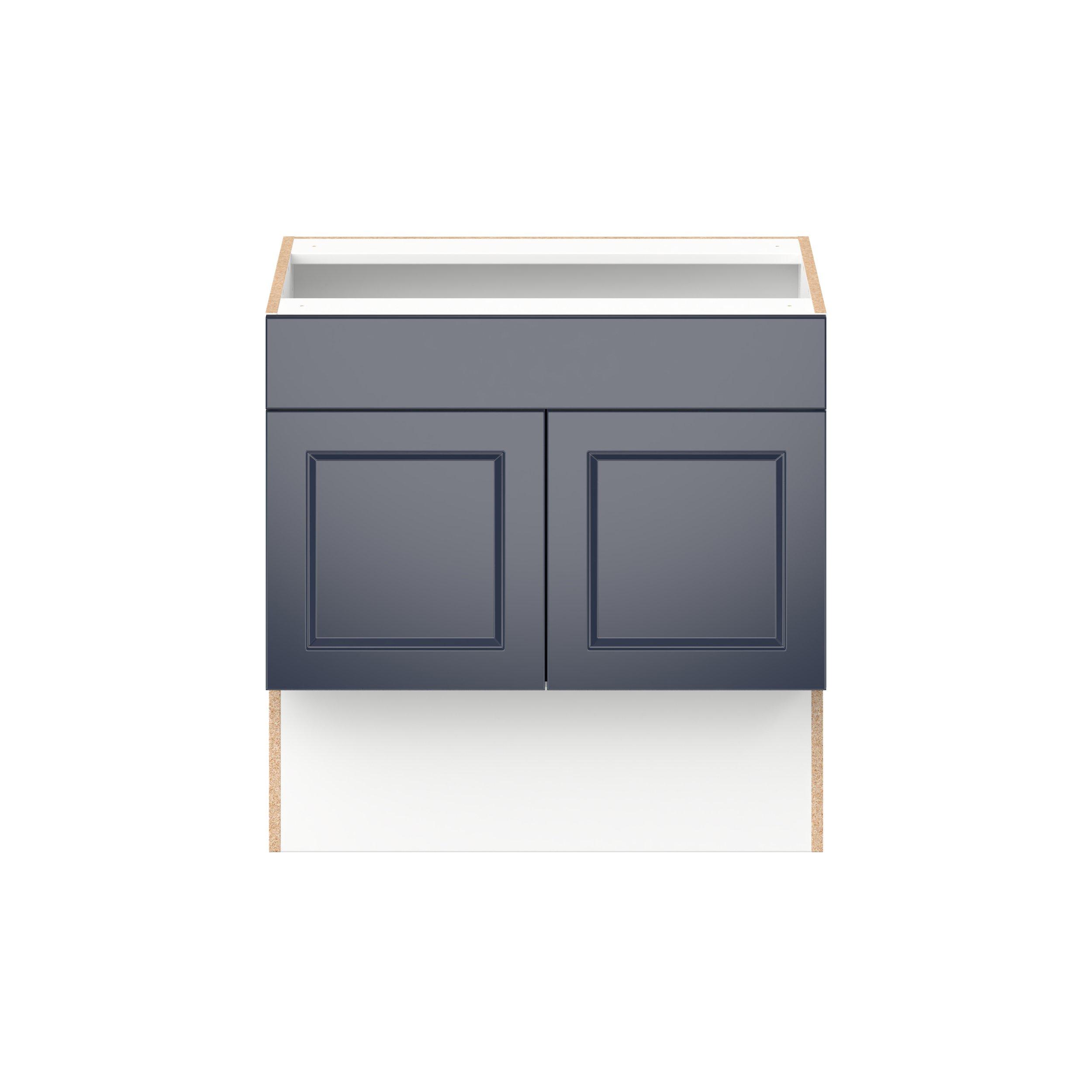 Peachtree 30 in. Painted Midnight Blue Vanity Sink Base Cabinet with False Front