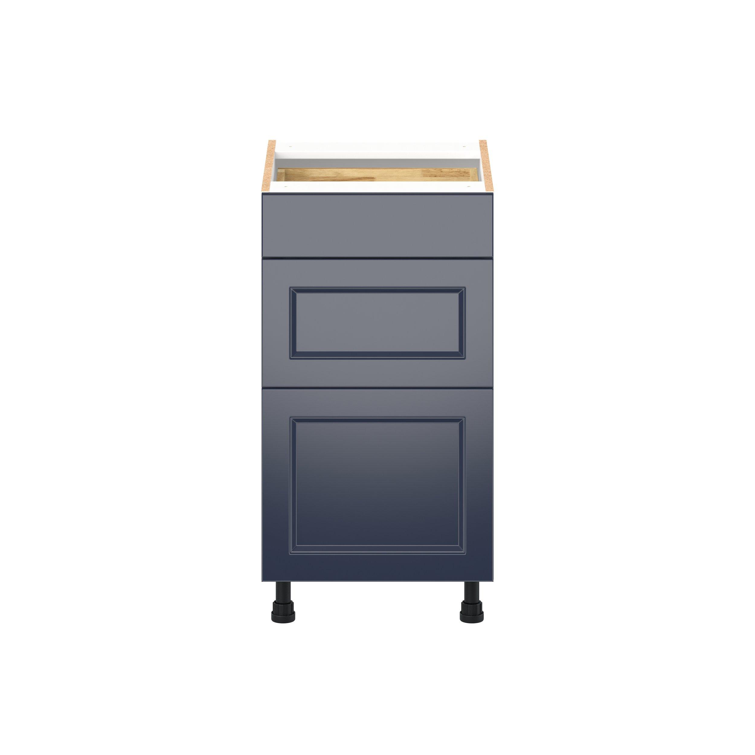 Peachtree 18 in. Painted Midnight Blue Vanity Drawer Base Cabinet