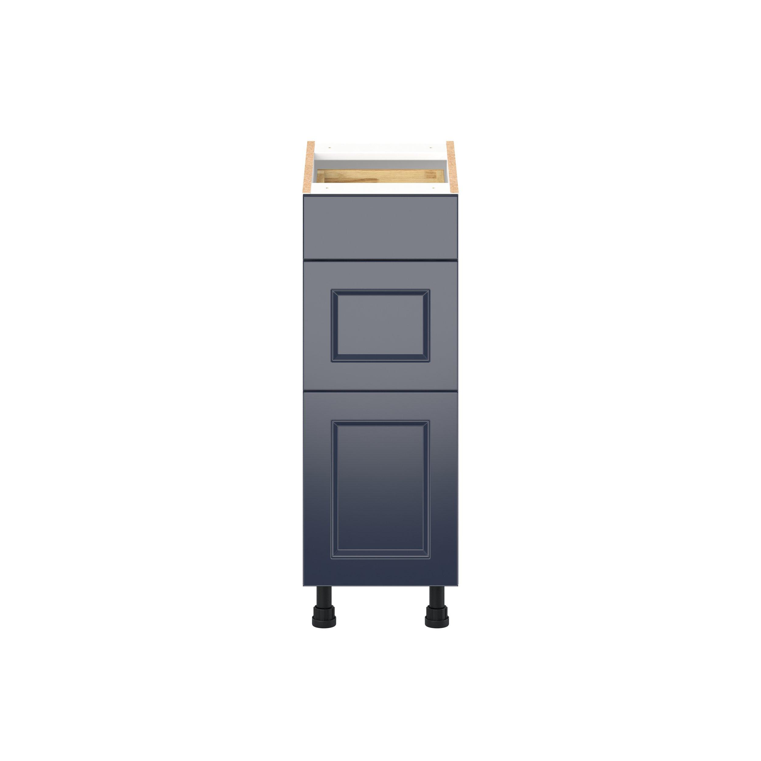 Peachtree 12 in. Painted Midnight Blue Vanity Drawer Base Cabinet
