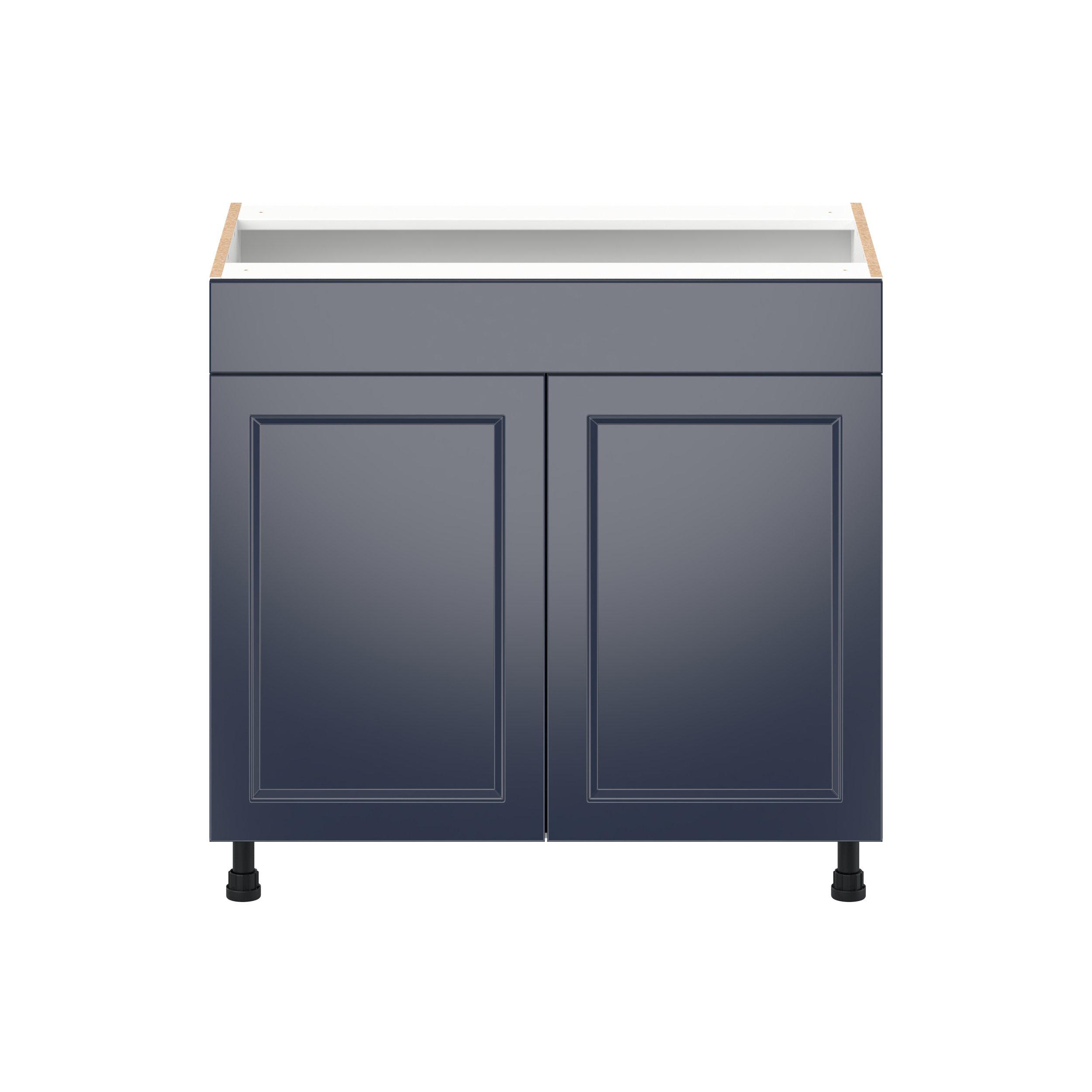 Peachtree 36 in. Painted Midnight Blue Vanity Sink Base Cabinet with False Front