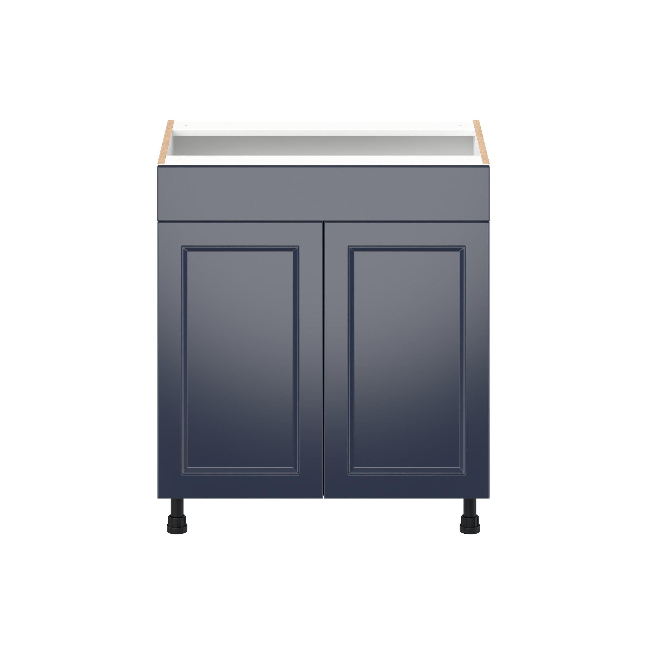Peachtree 30 in. Painted Midnight Blue Vanity Sink Base Cabinet with False Front