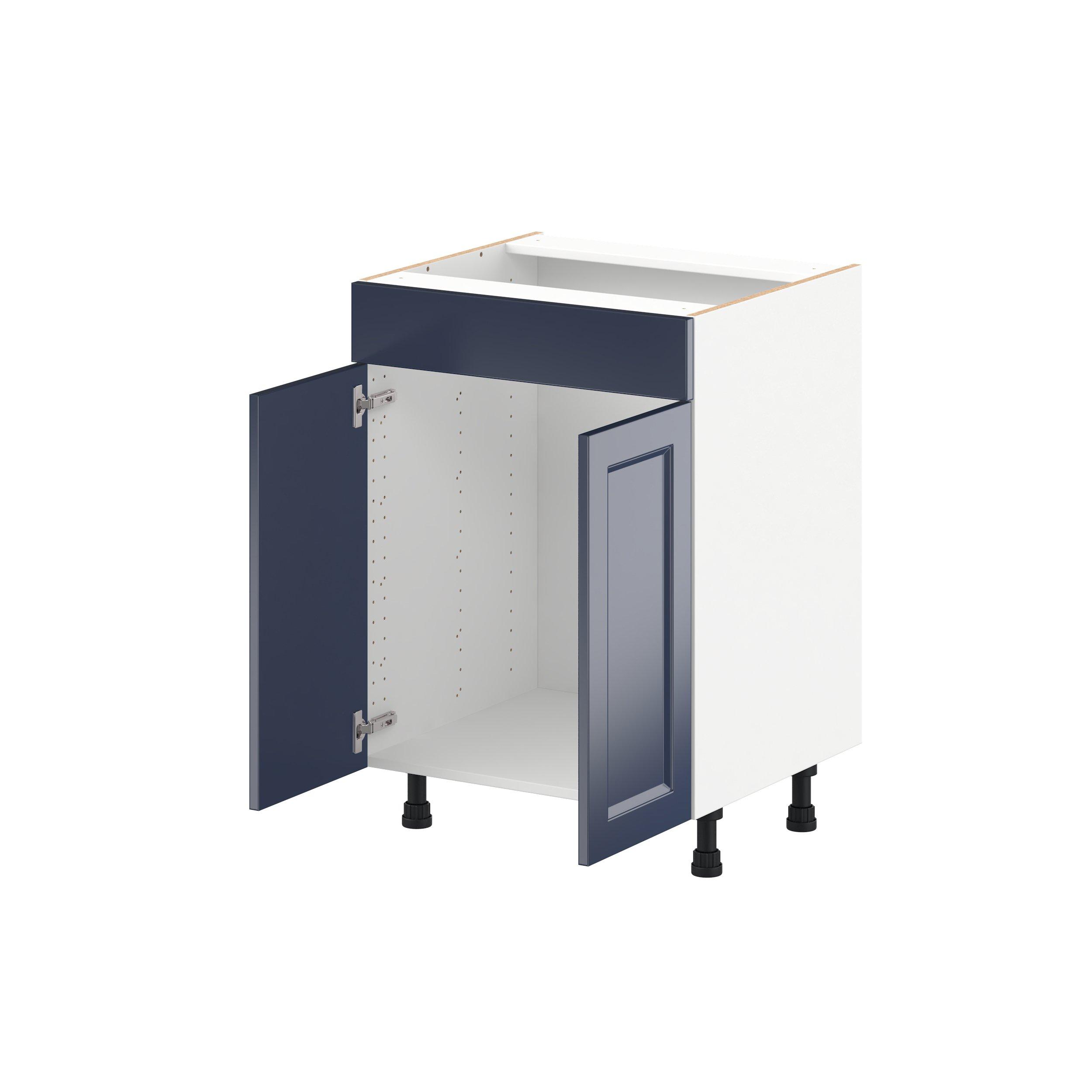 Peachtree 24 in. Painted Midnight Blue Vanity Sink Base Cabinet with False Front
