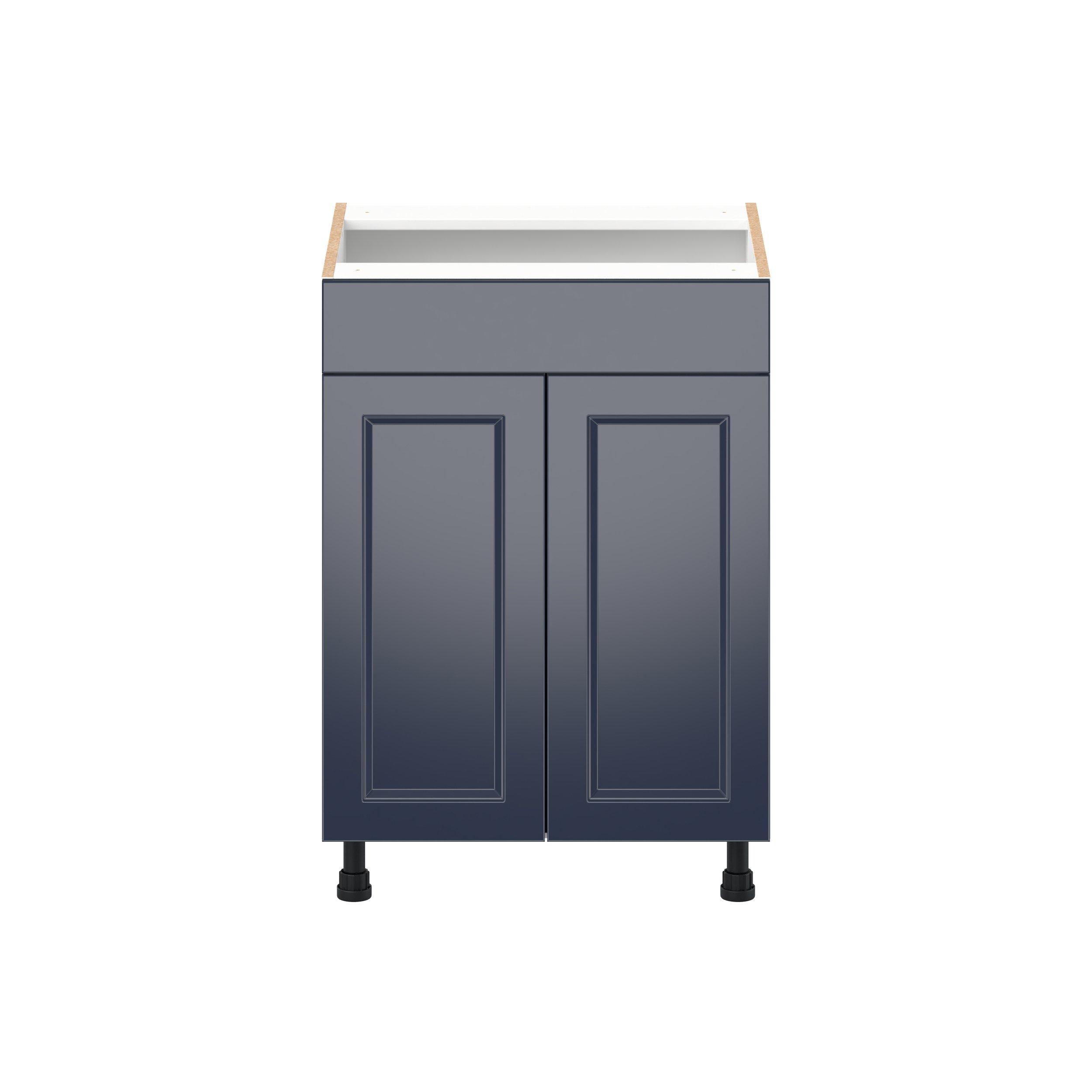Peachtree 24 in. Painted Midnight Blue Vanity Sink Base Cabinet with False Front