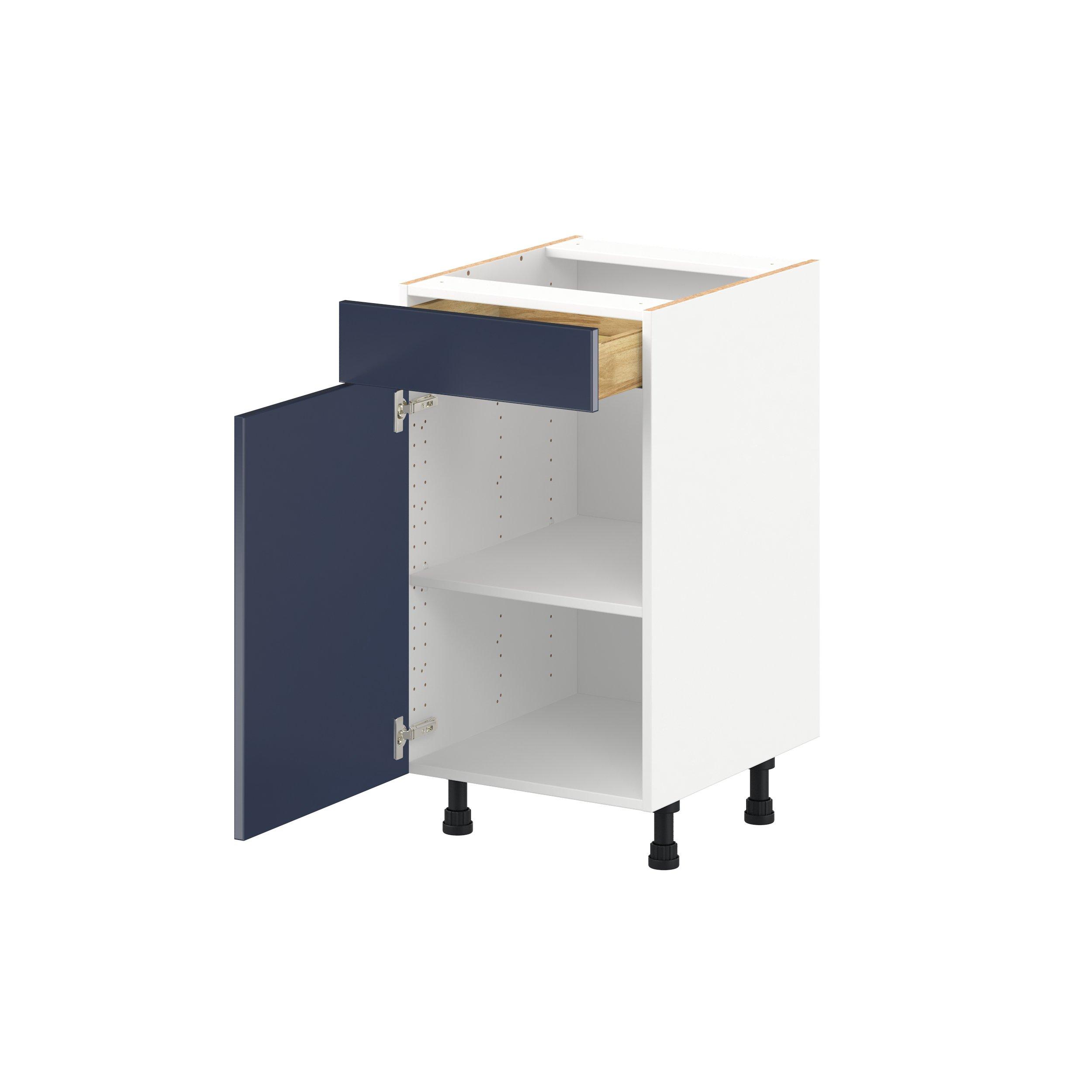 Peachtree 18 in. Painted Midnight Blue Vanity Door and Drawer Base Cabinet