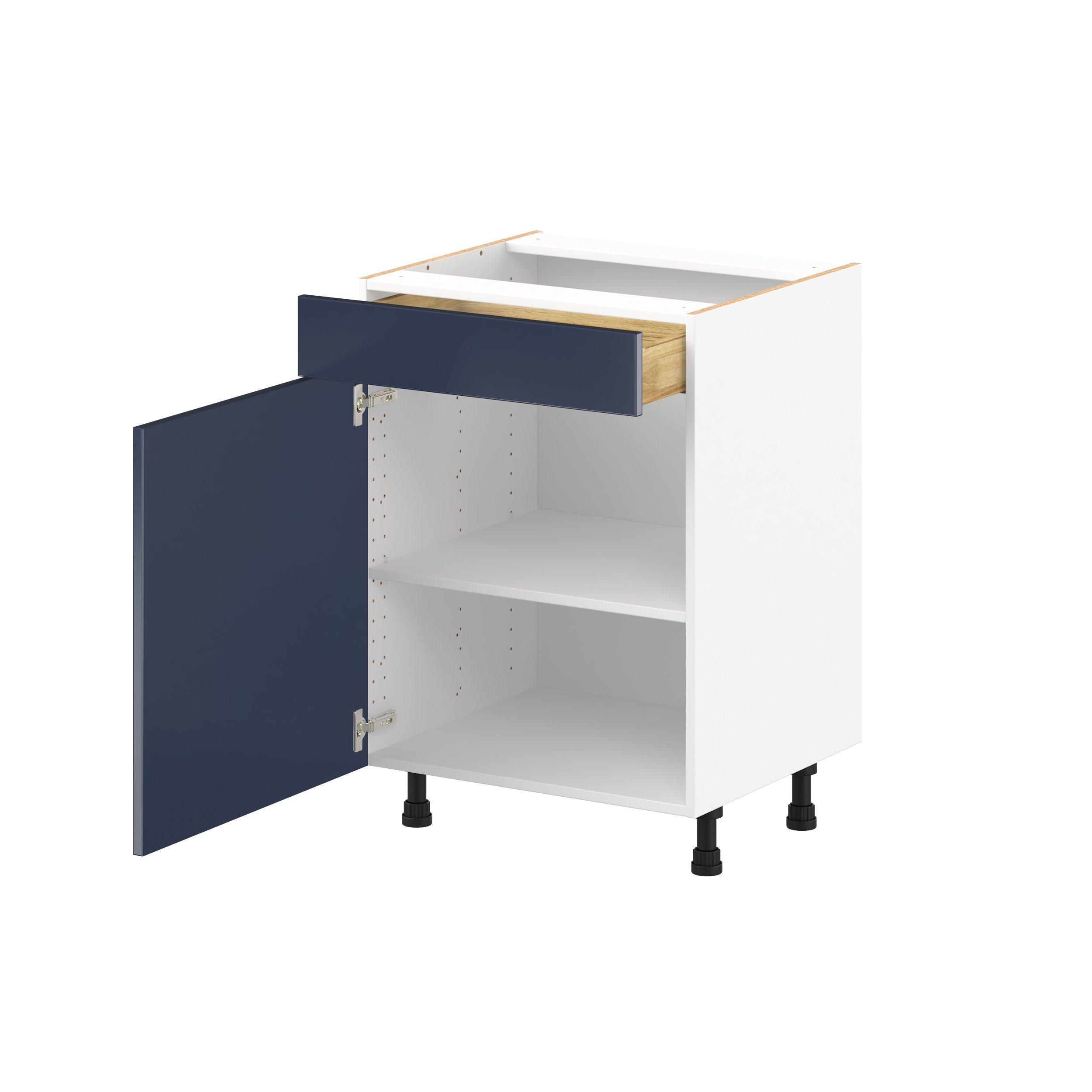 Peachtree 24 in. Painted Midnight Blue Vanity Door and Drawer Base Cabinet