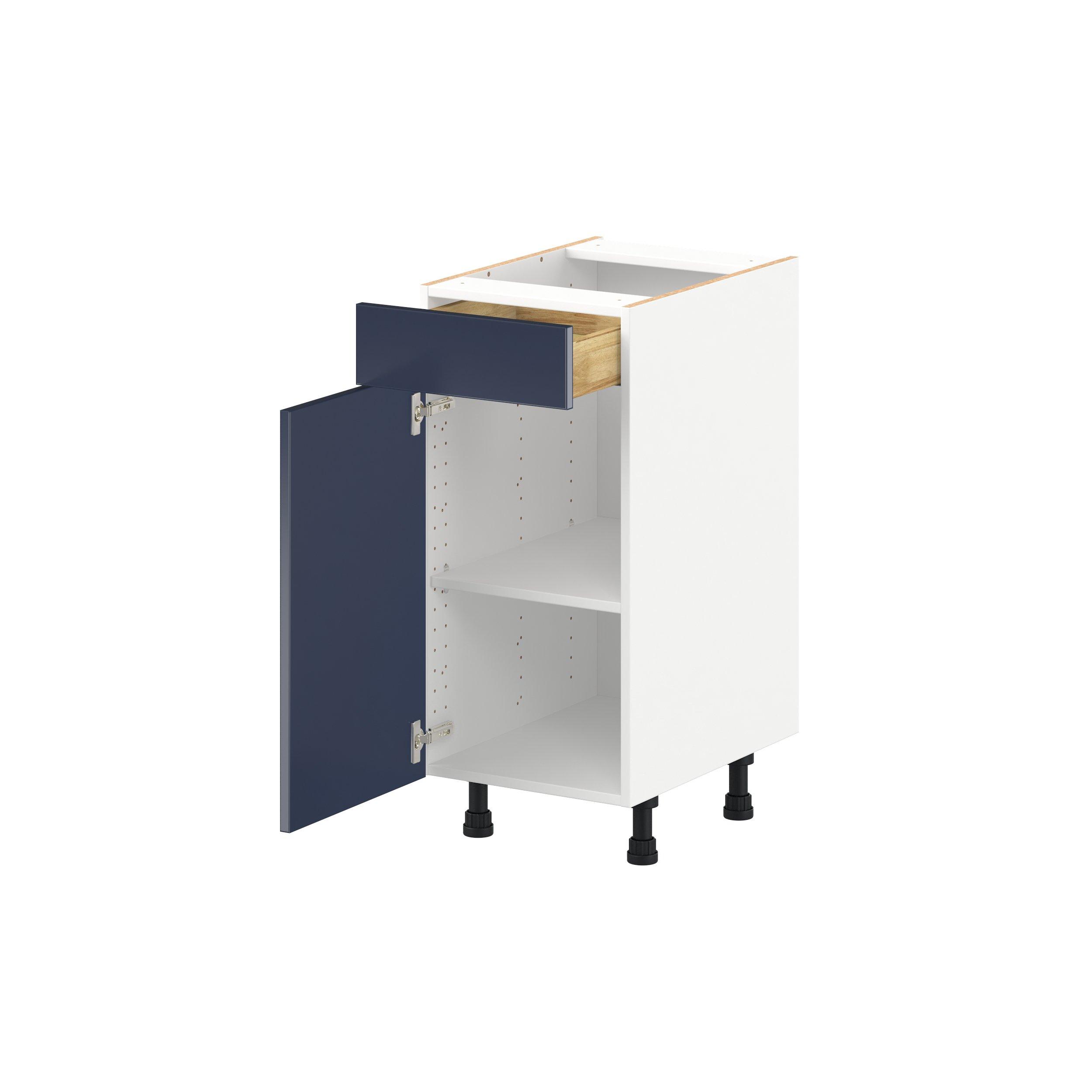 Peachtree 15 in. Painted Midnight Blue Vanity Door and Drawer Base Cabinet