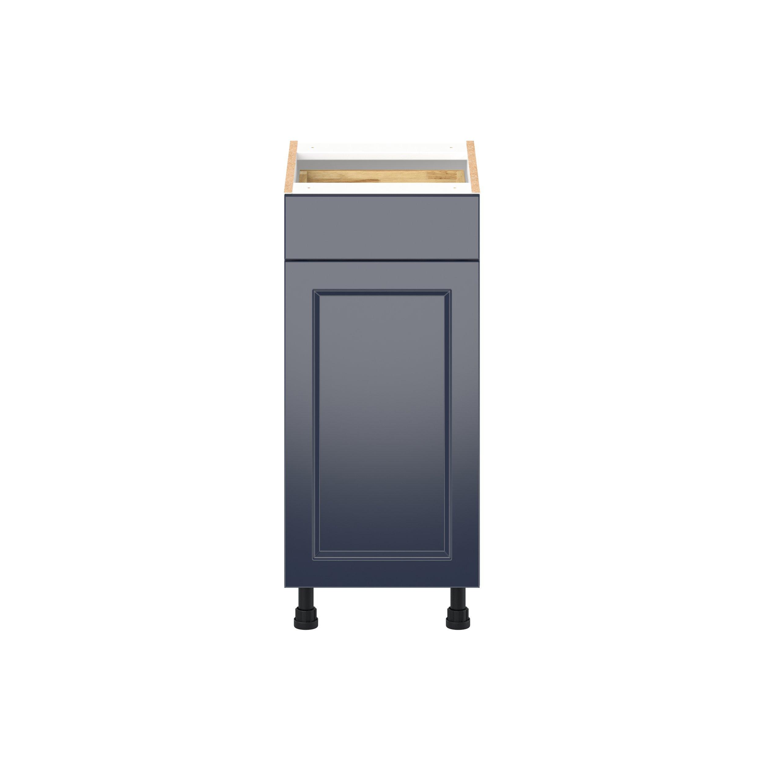 Peachtree 15 in. Painted Midnight Blue Vanity Door and Drawer Base Cabinet