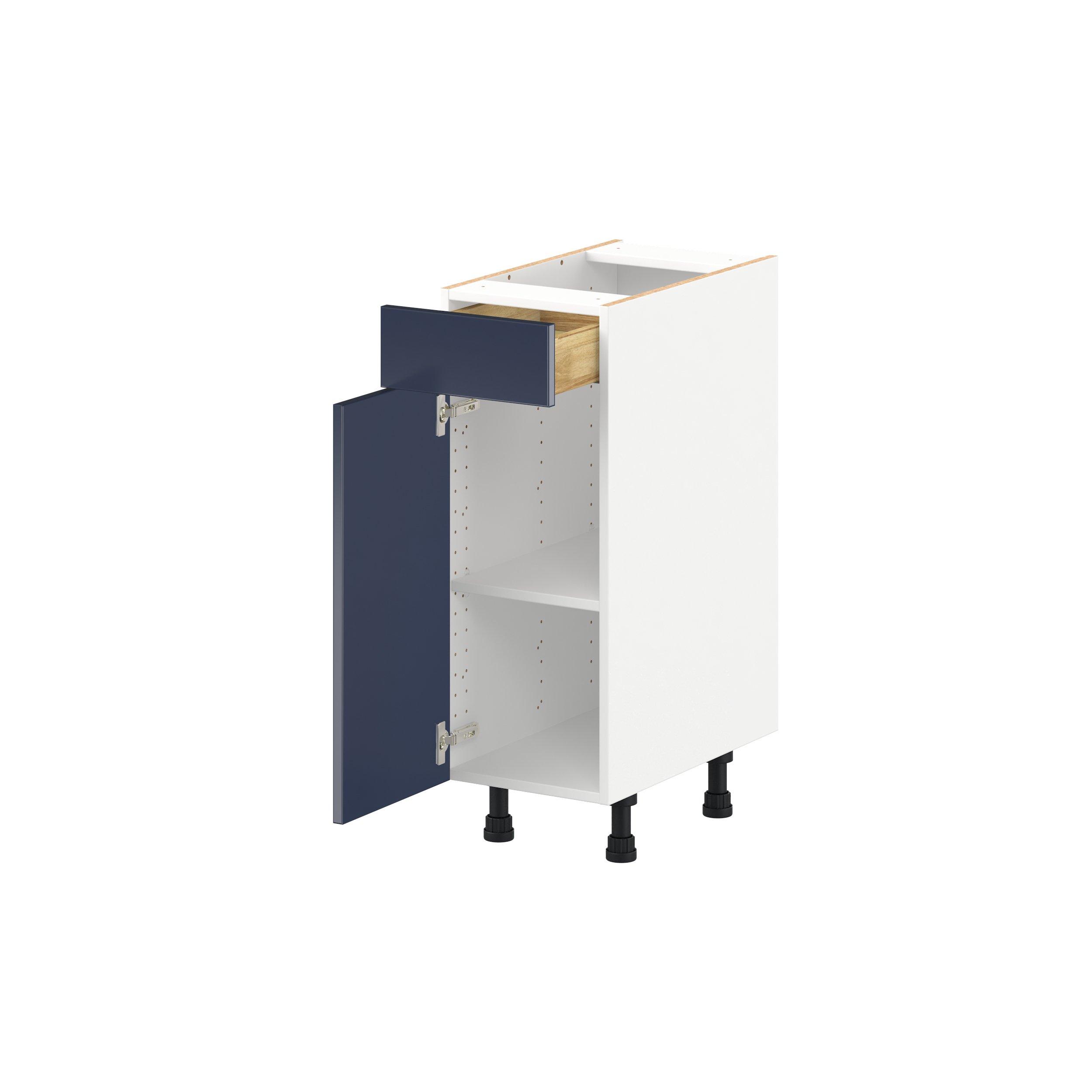 Peachtree 12 in. Painted Midnight Blue Vanity Door and Drawer Base Cabinet