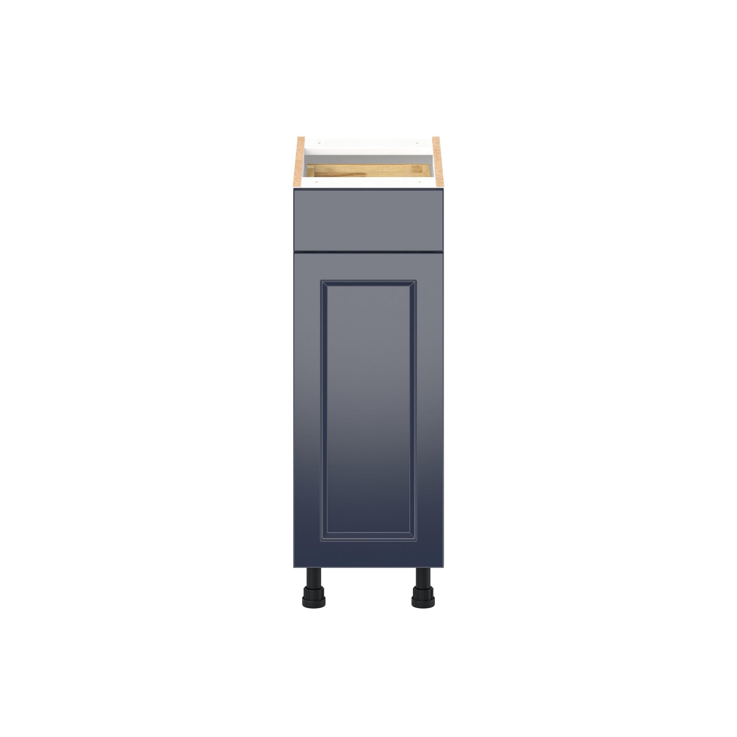 Peachtree 12 in. Painted Midnight Blue Vanity Door and Drawer Base Cabinet