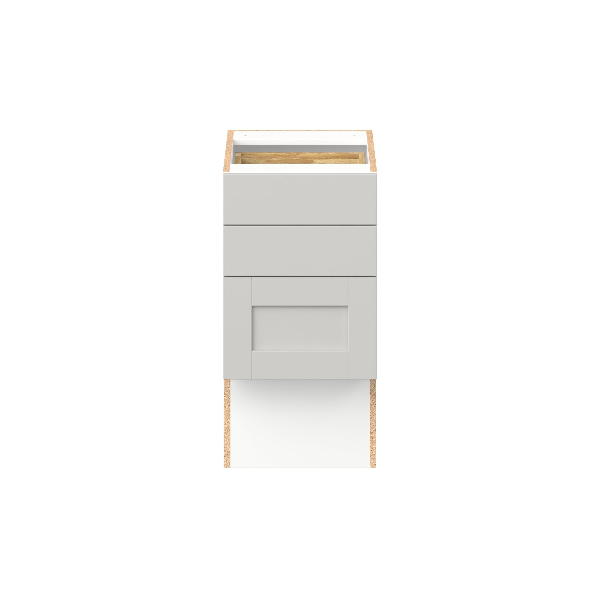 Summerhill 15 in. Light Gray Vanity Drawer Base Cabinet
