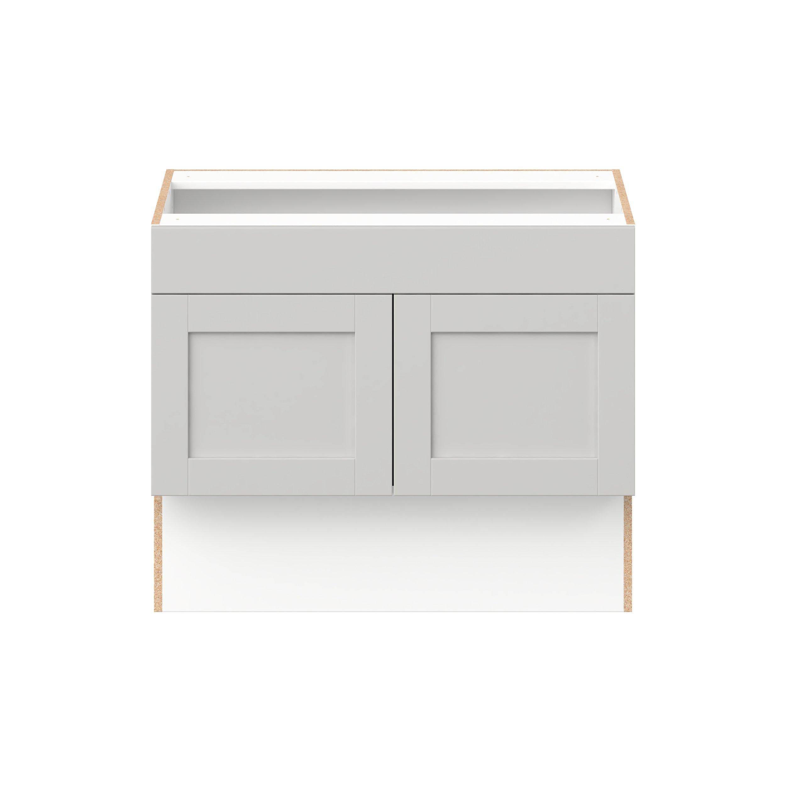Summerhill 36 in. Light Gray Vanity Sink Base Cabinet with Removable Front