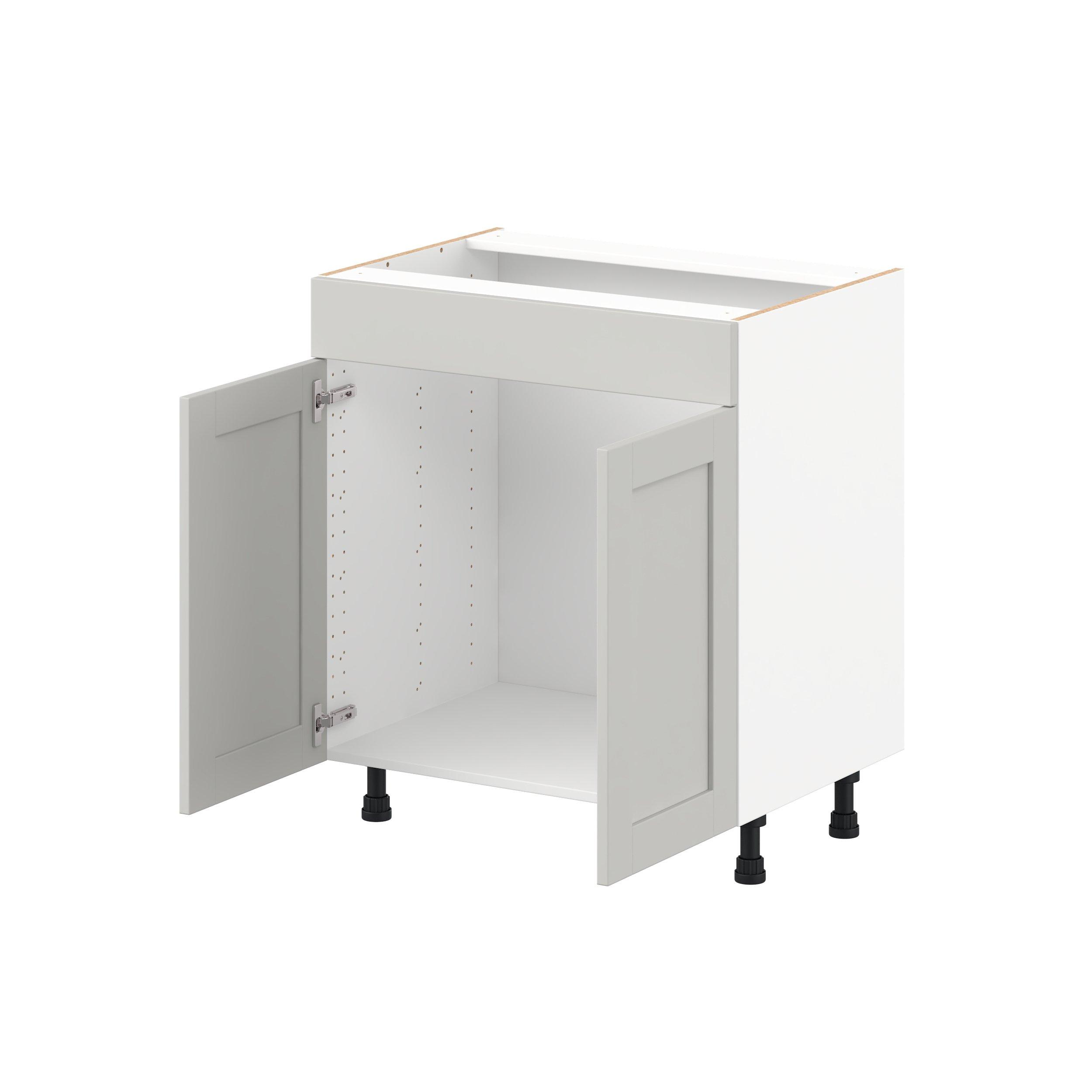 Summerhill 30 in. Light Gray Vanity Sink Base Cabinet with False Front