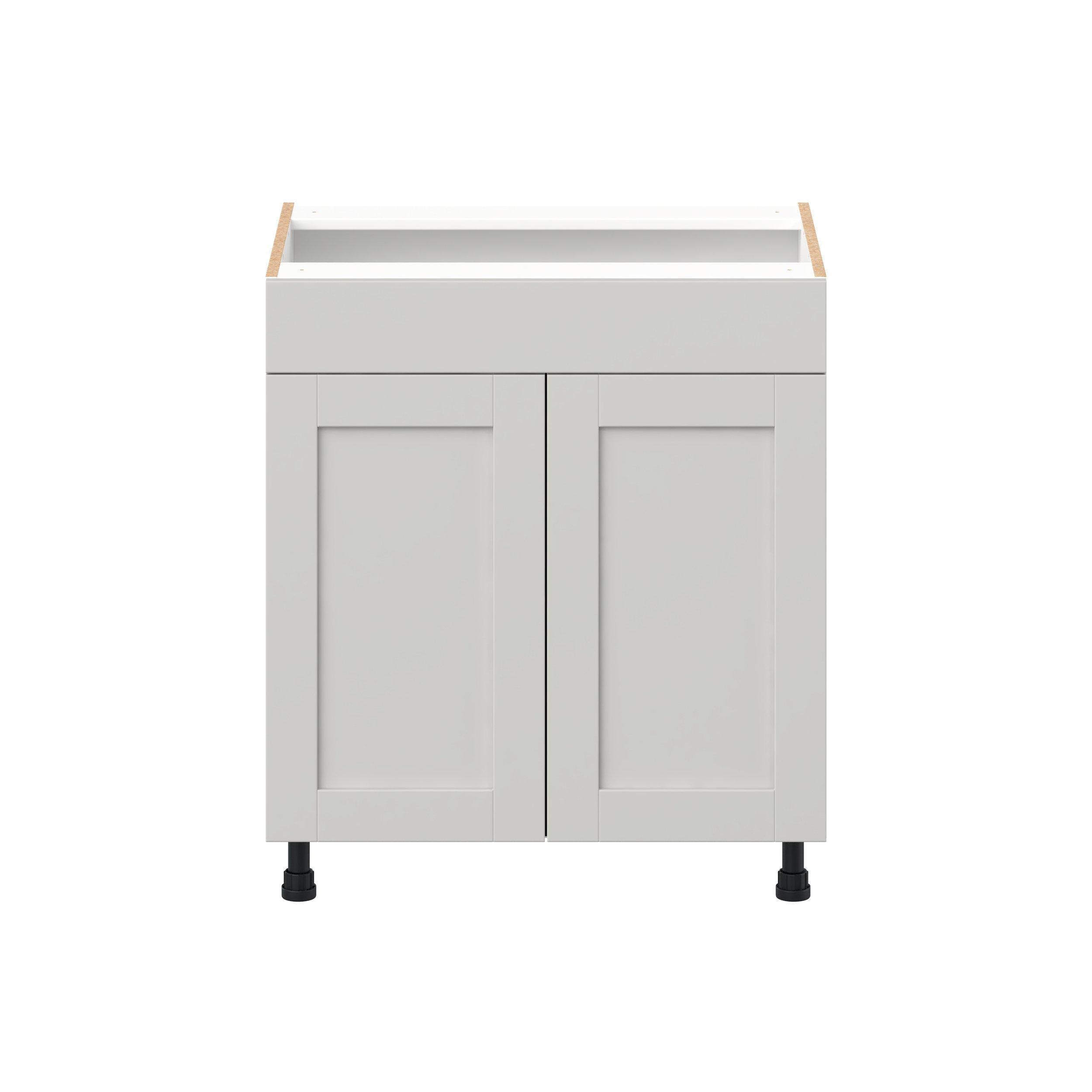 Summerhill 30 in. Light Gray Vanity Sink Base Cabinet with False Front