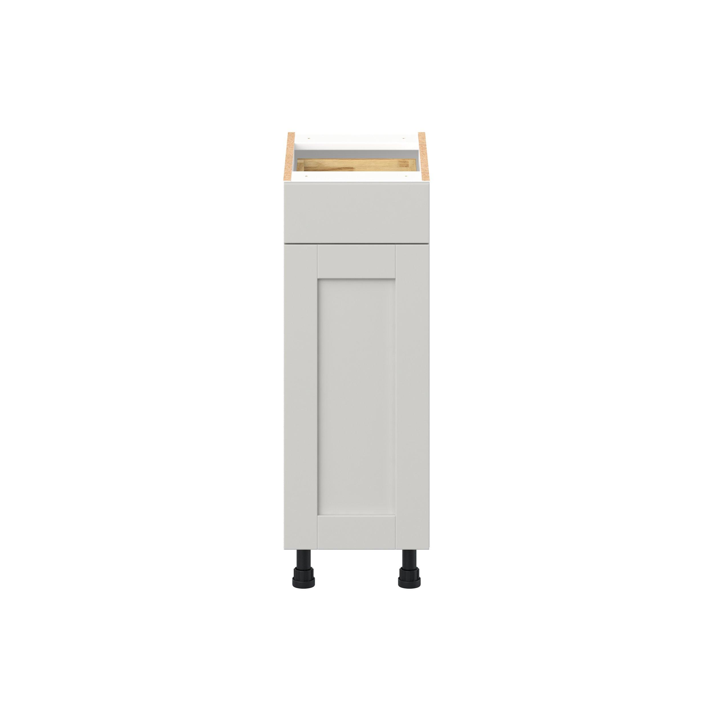 Summerhill 15 in. Light Gray Vanity Door and Drawer Base Cabinet