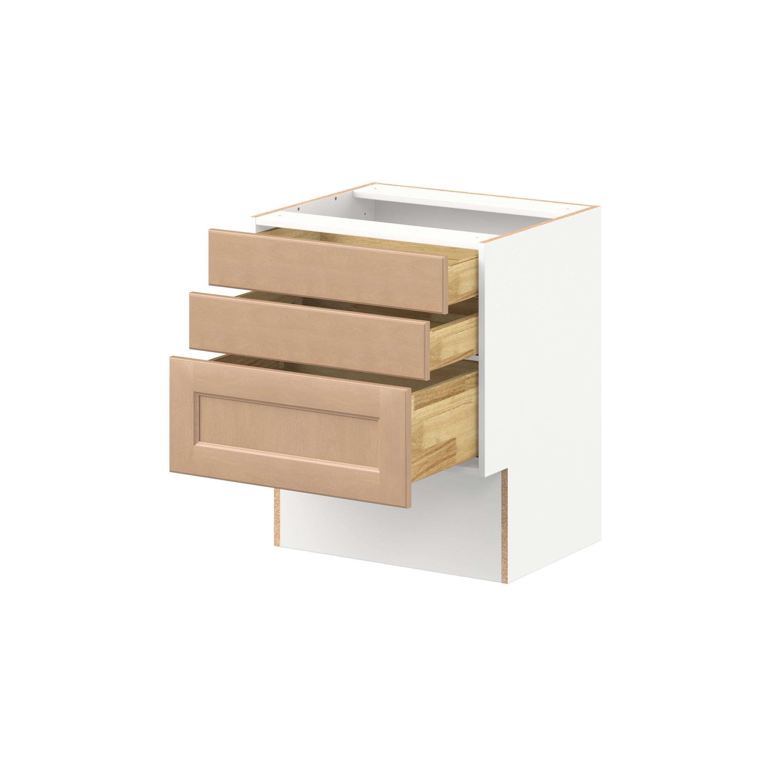Sugarhill 24 in. Stained Sugar Cookie Vanity Drawer Base Cabinet