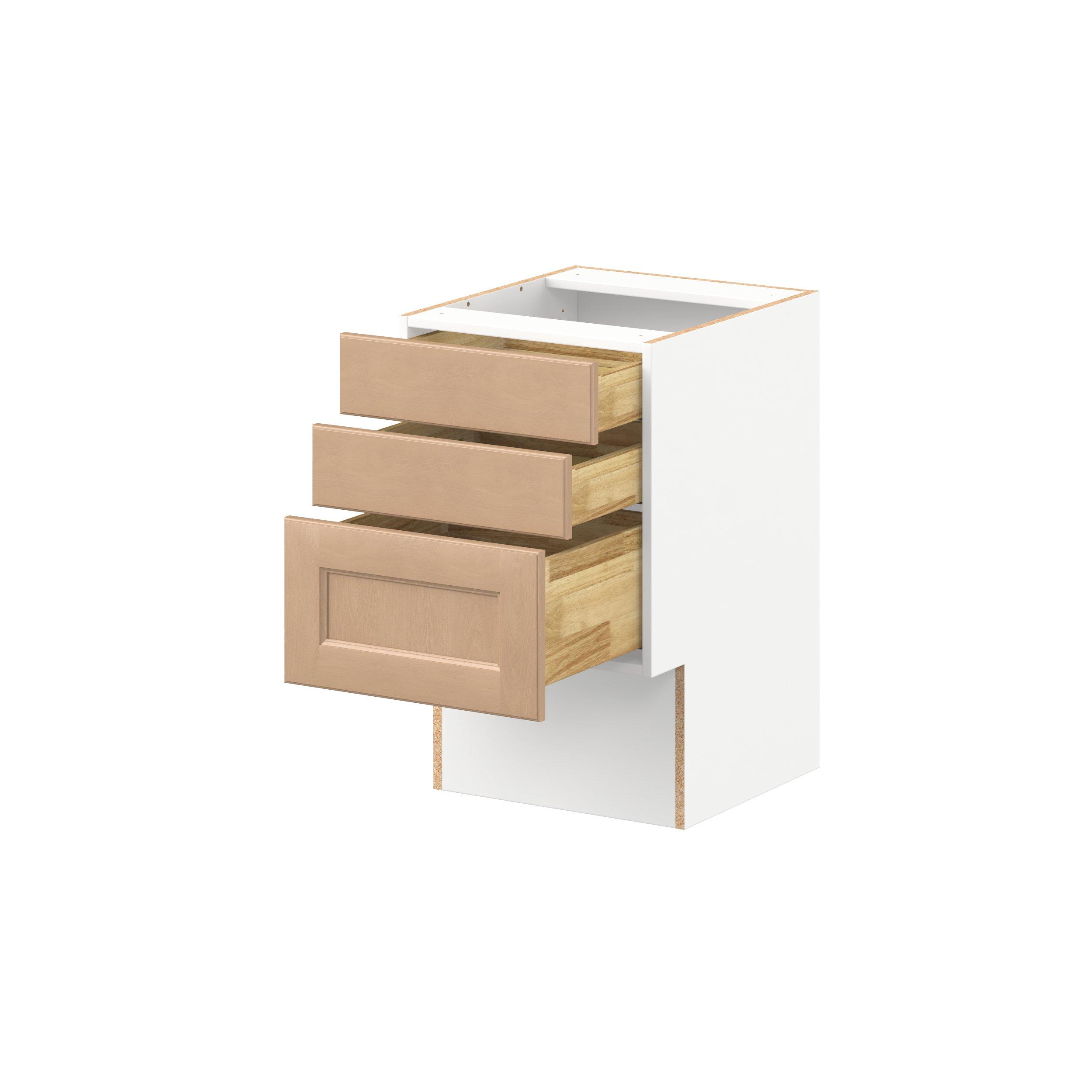 Sugarhill 18 in. Stained Sugar Cookie Vanity Drawer Base Cabinet