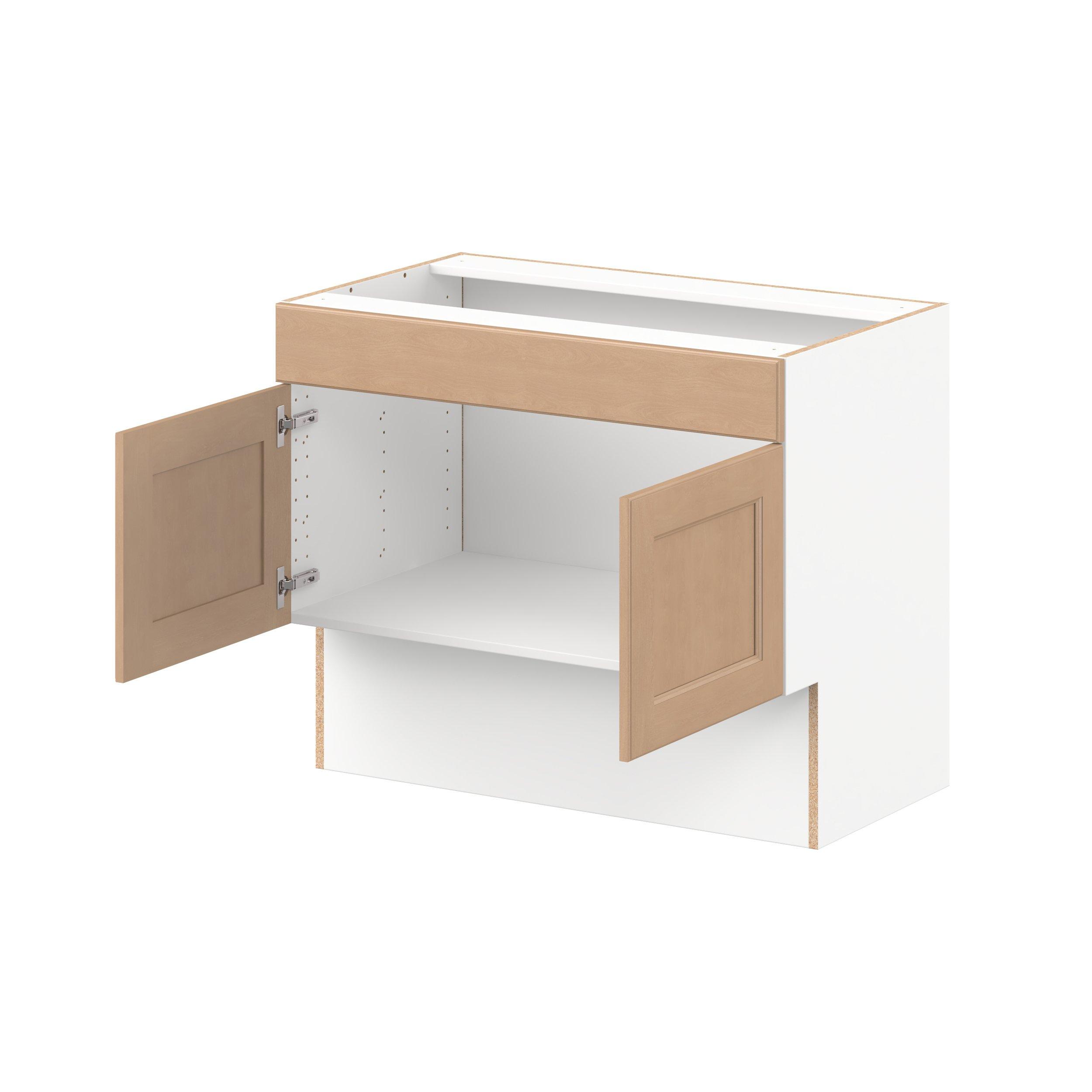 Sugarhill 36 in. Stained Sugar Cookie Vanity Sink Base Cabinet with Removable Front