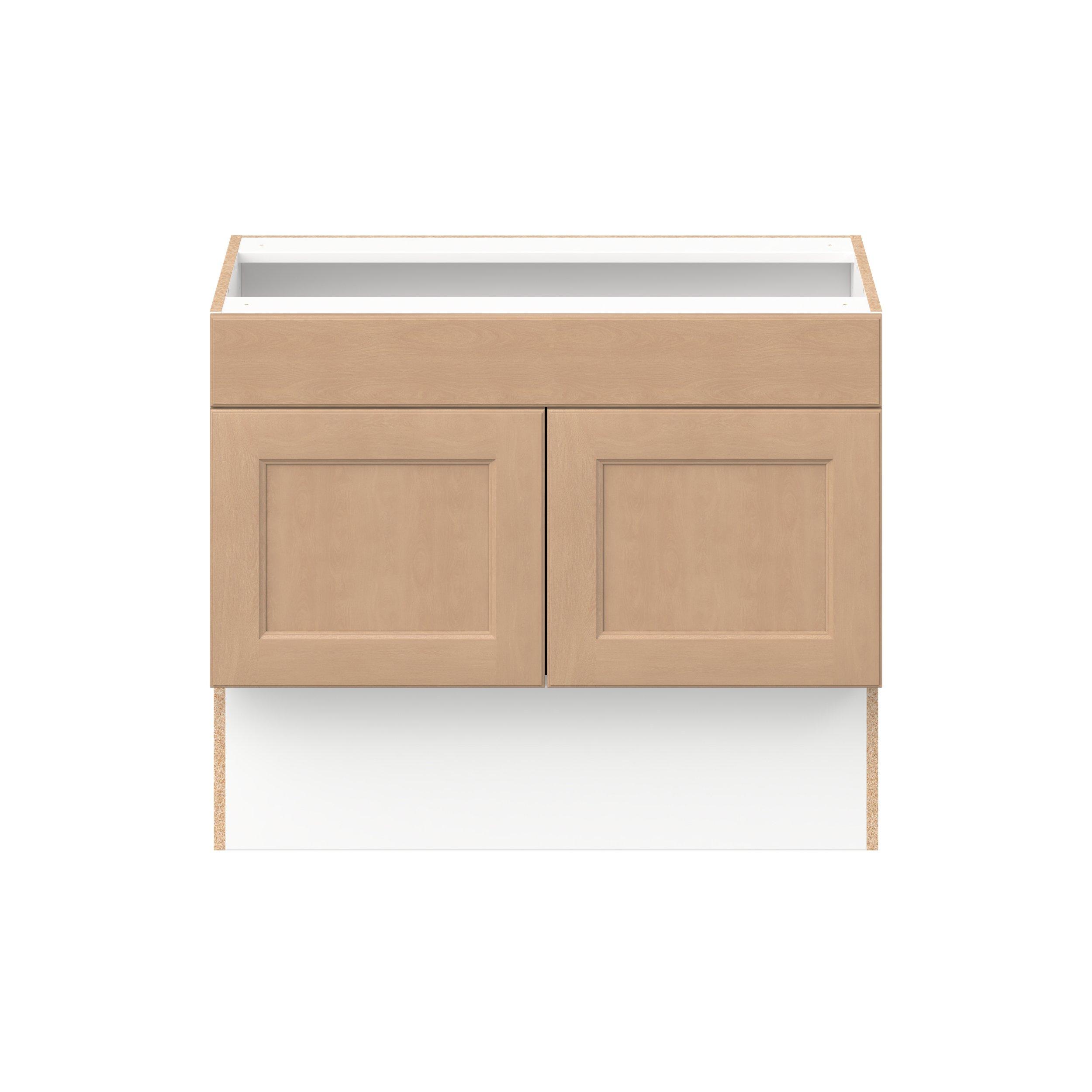 Sugarhill 36 in. Stained Sugar Cookie Vanity Sink Base Cabinet with Removable Front