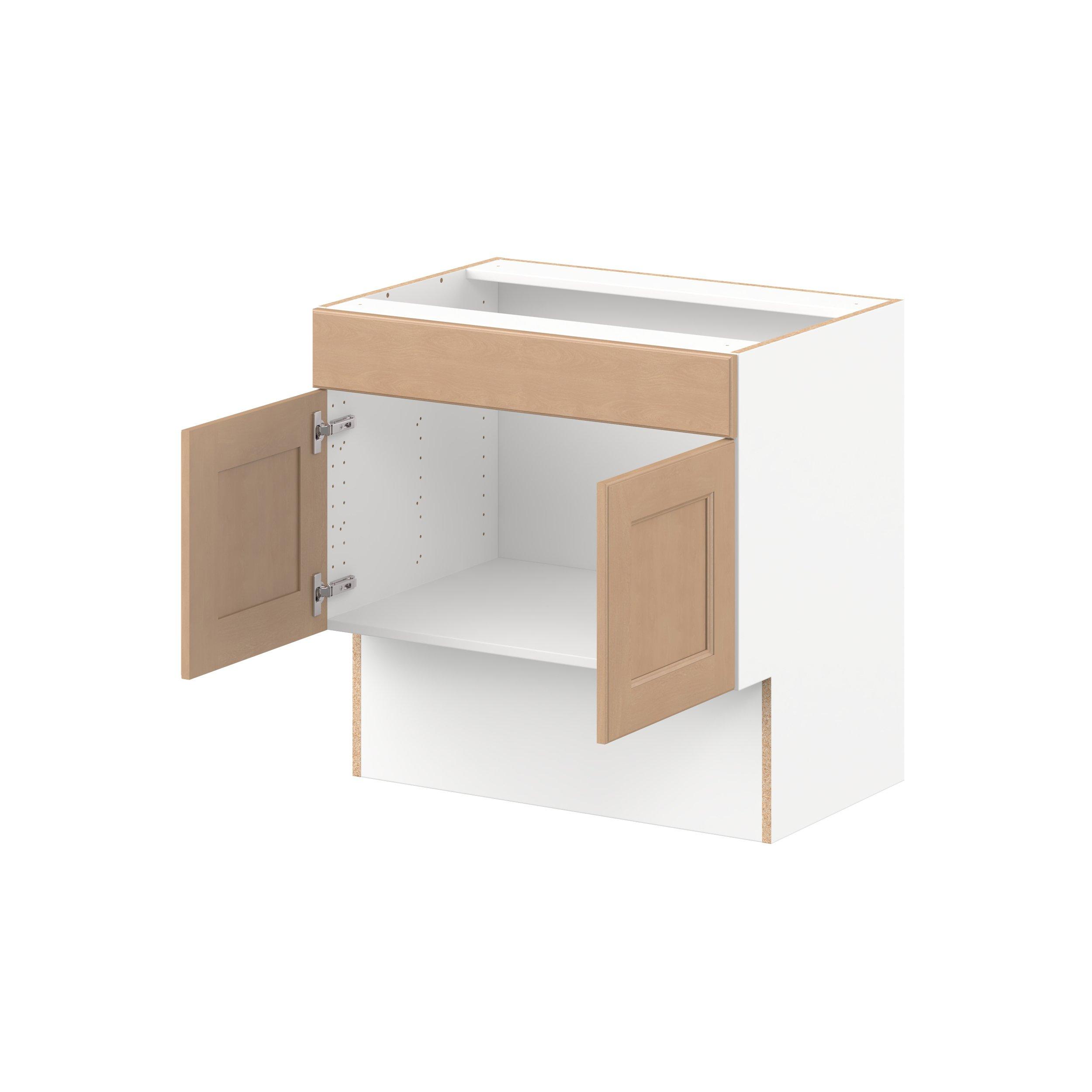 Sugarhill 30 in. Stained Sugar Cookie Vanity Sink Base Cabinet with False Front