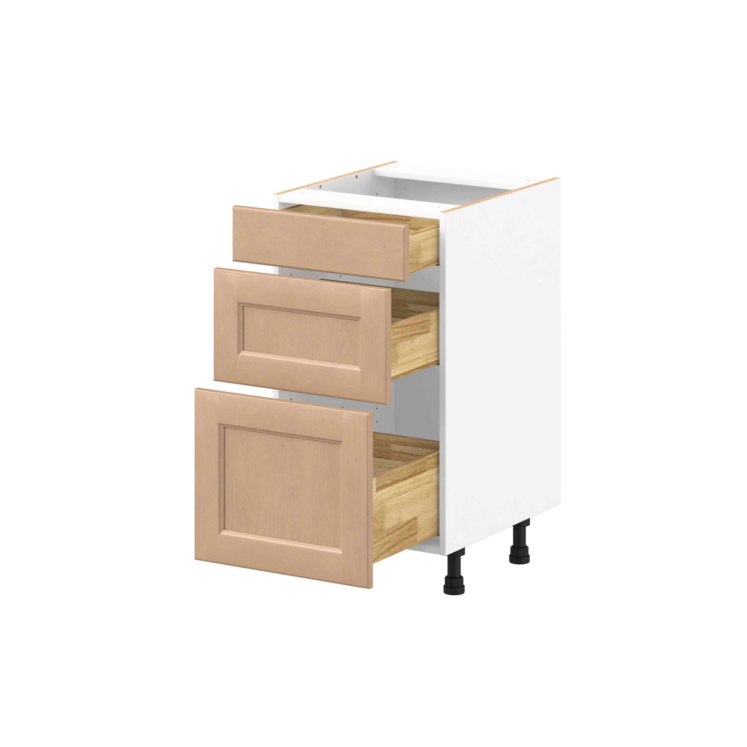 Sugarhill 18 in. Stained Sugar Cookie Vanity Drawer Base Cabinet
