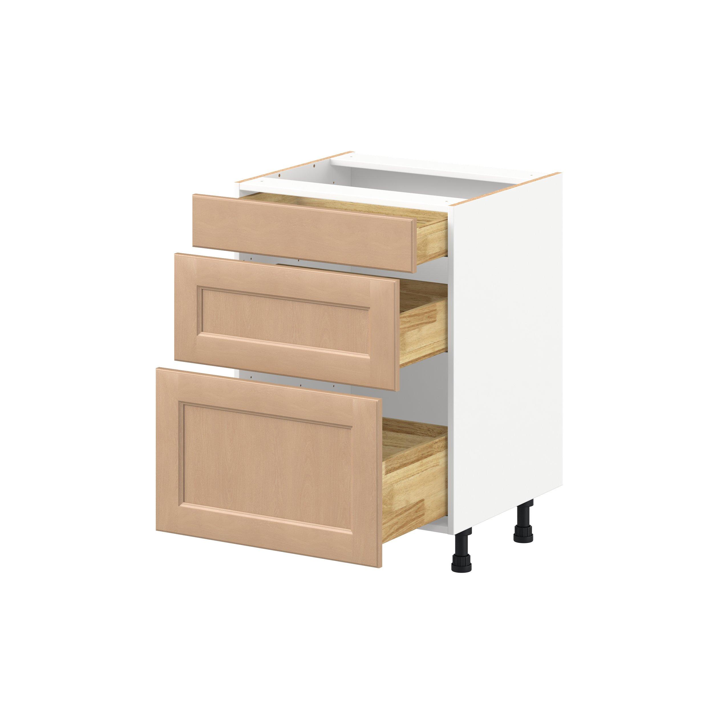 Sugarhill 24 in. Stained Sugar Cookie Vanity Drawer Base Cabinet