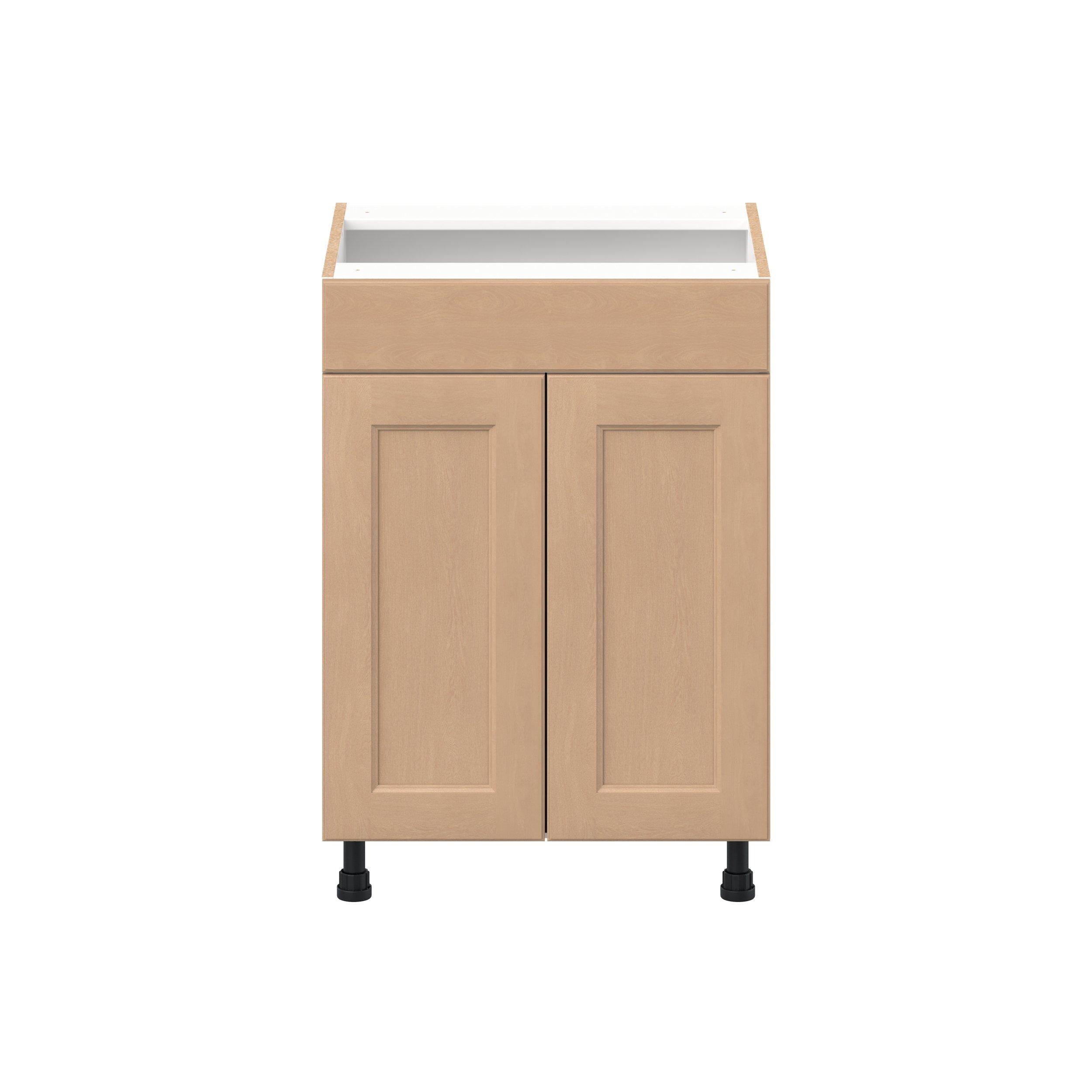 Sugarhill 24 in. Stained Sugar Cookie Vanity Sink Base Cabinet with False Front