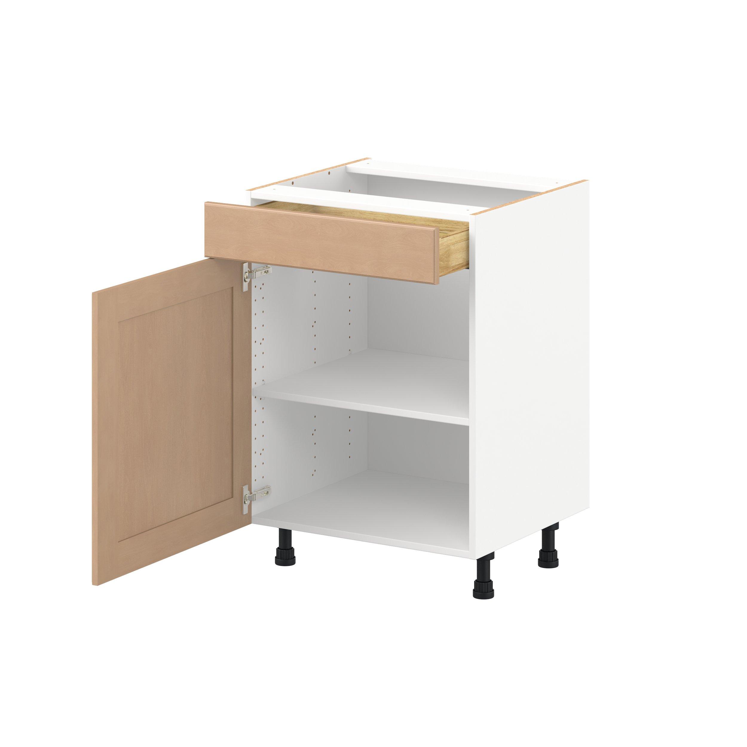 Sugarhill 24 in. Stained Sugar Cookie Vanity Door and Drawer Base Cabinet
