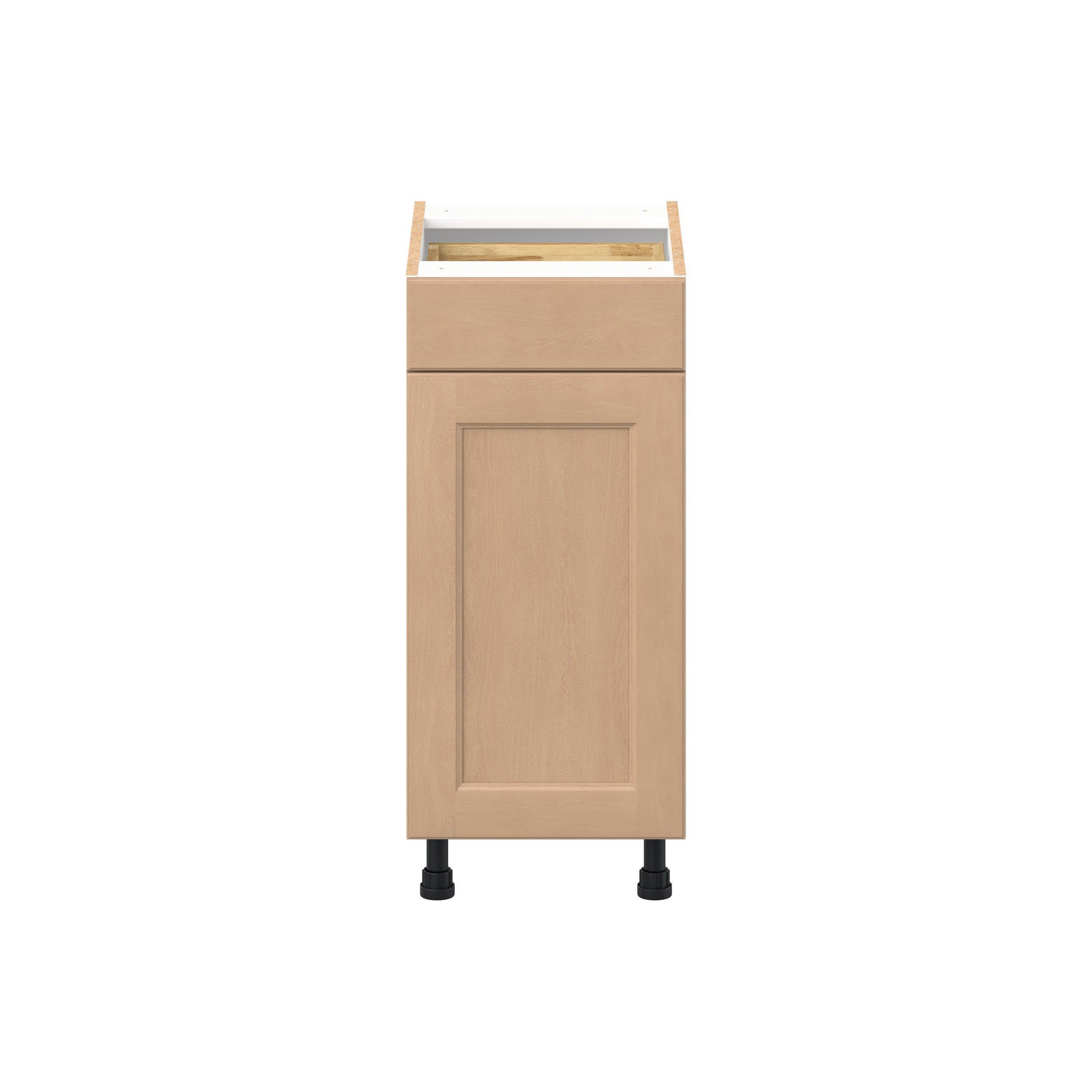 Sugarhill 15 in. Stained Sugar Cookie Vanity Door and Drawer Base Cabinet