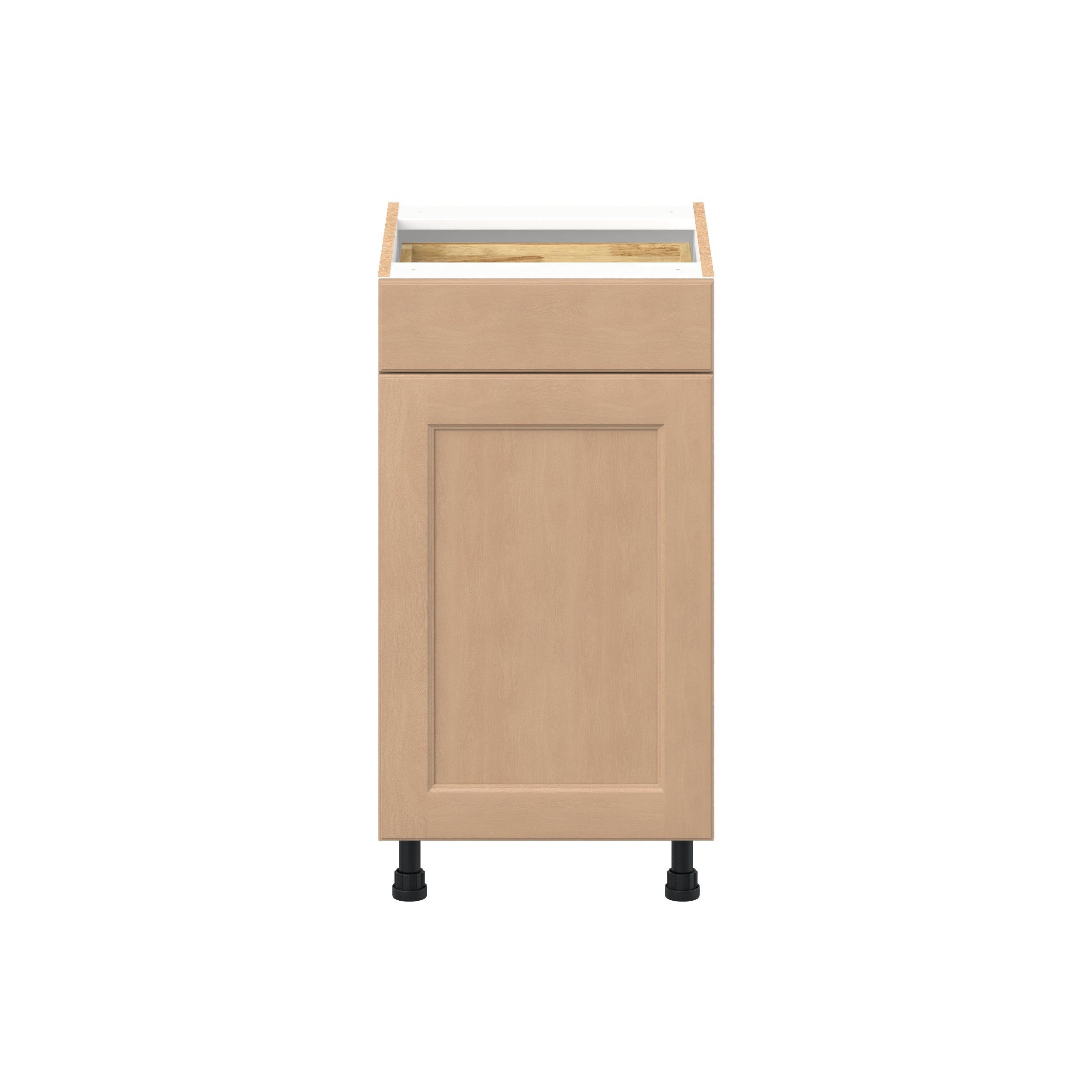 Sugarhill 18 in. Stained Sugar Cookie Vanity Door and Drawer Base Cabinet